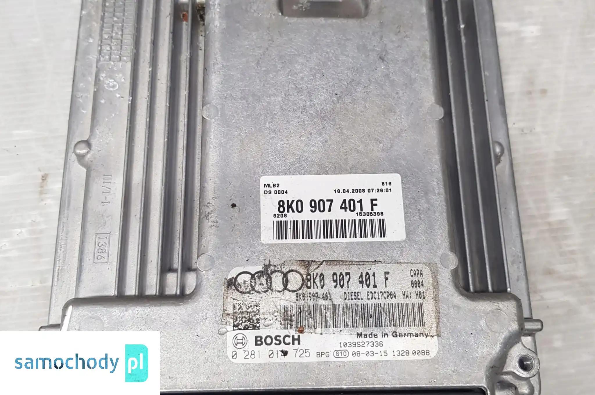 AUDI A4 B8 A5 8T 3.0TDI KOMPUTER STEROWNIK SILNIKA ECU 8K0907401F