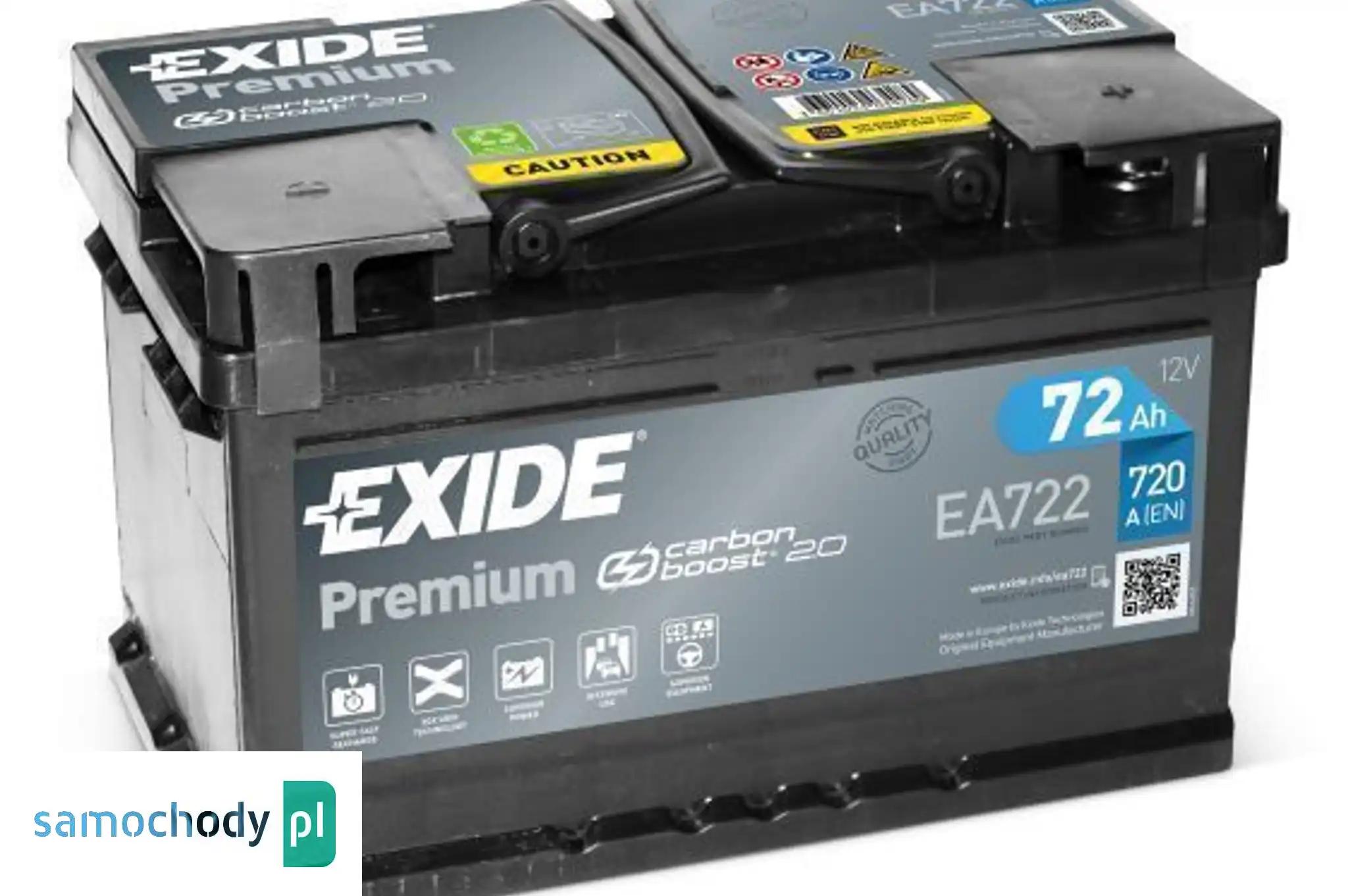 Akumulator Exide Premium 72Ah 720A PRAWY PLUS EA722