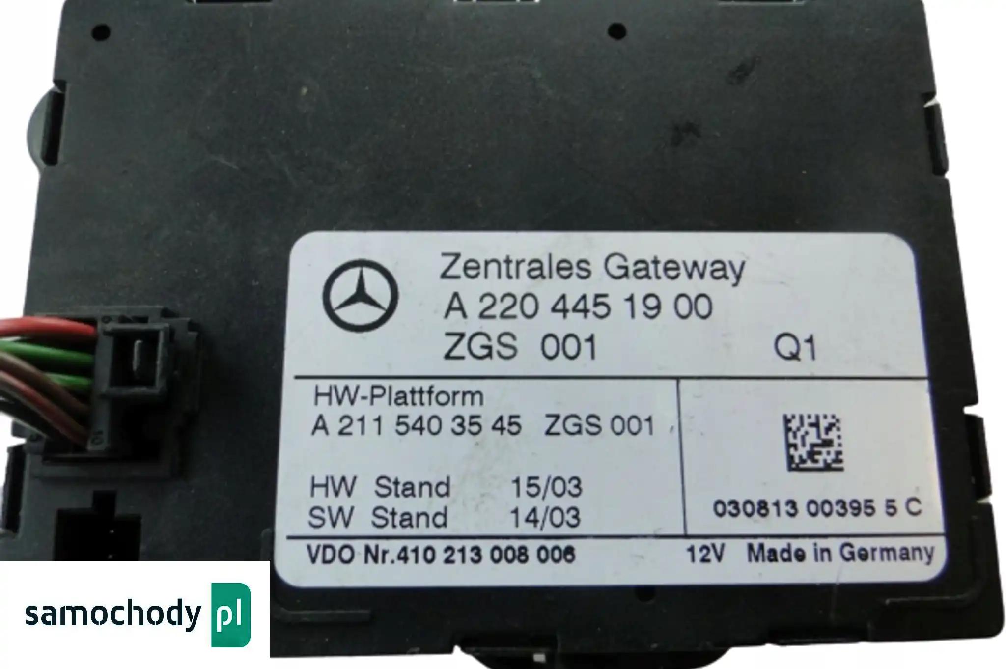 MERCEDES R171 215 STEROWNIK GATEWAY A2204451900