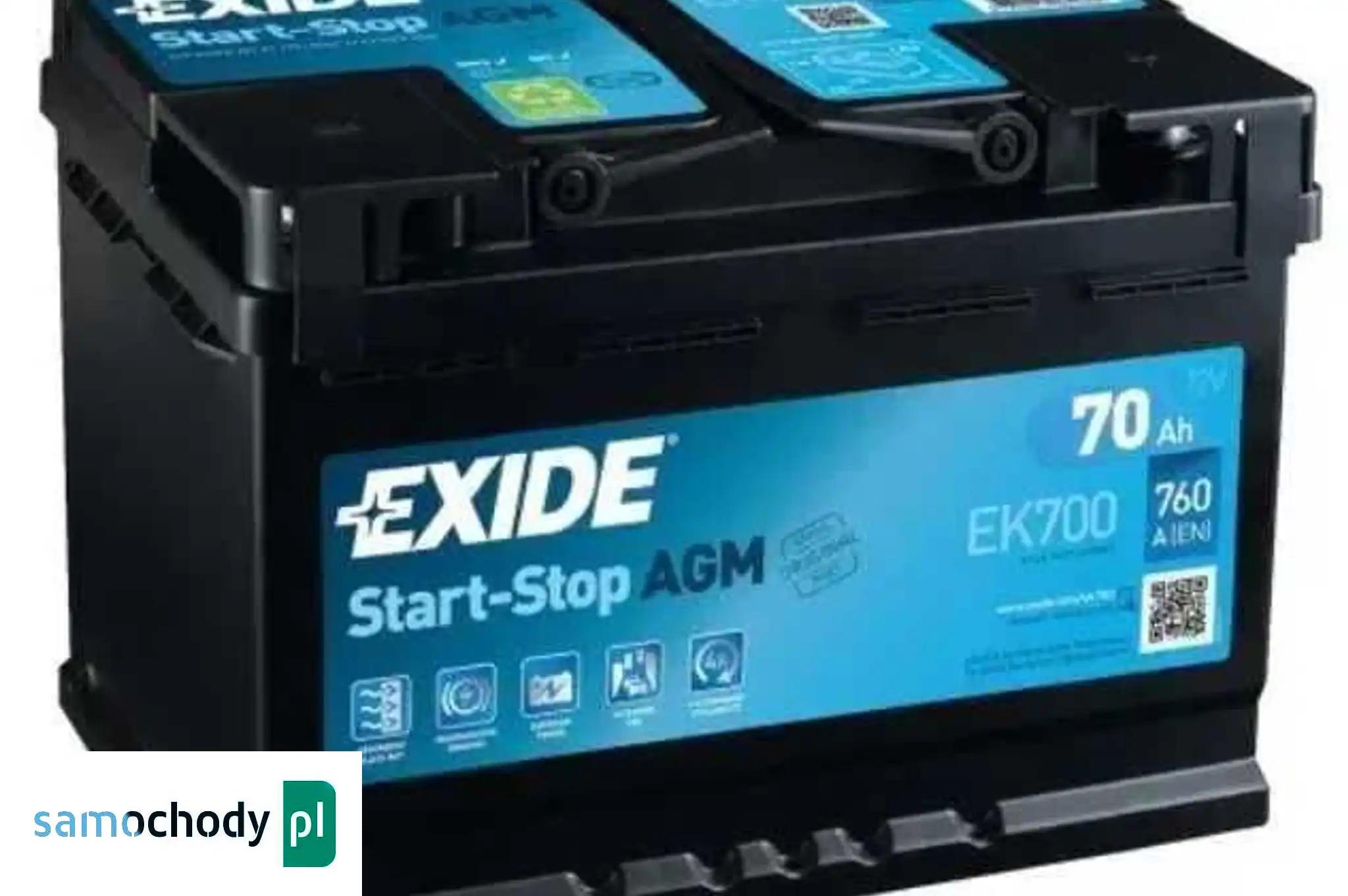 Akumulator EXIDE AGM START&STOP EK700 70Ah 760A EN