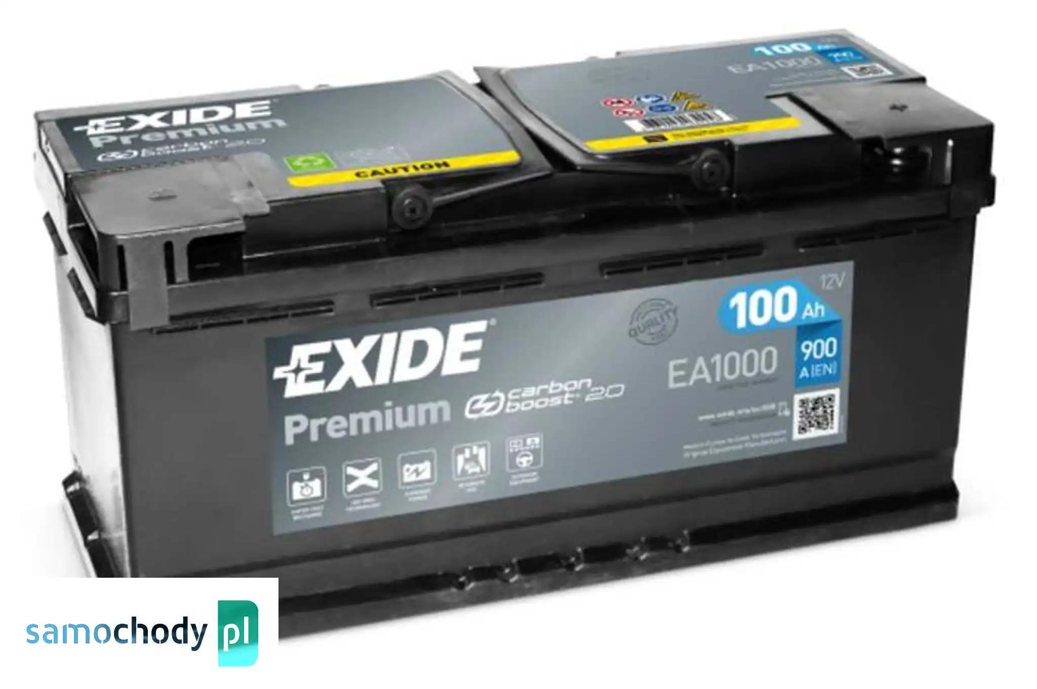 Akumulator Exide Premium 100Ah 900A EN PRAWY PLUS EA1000