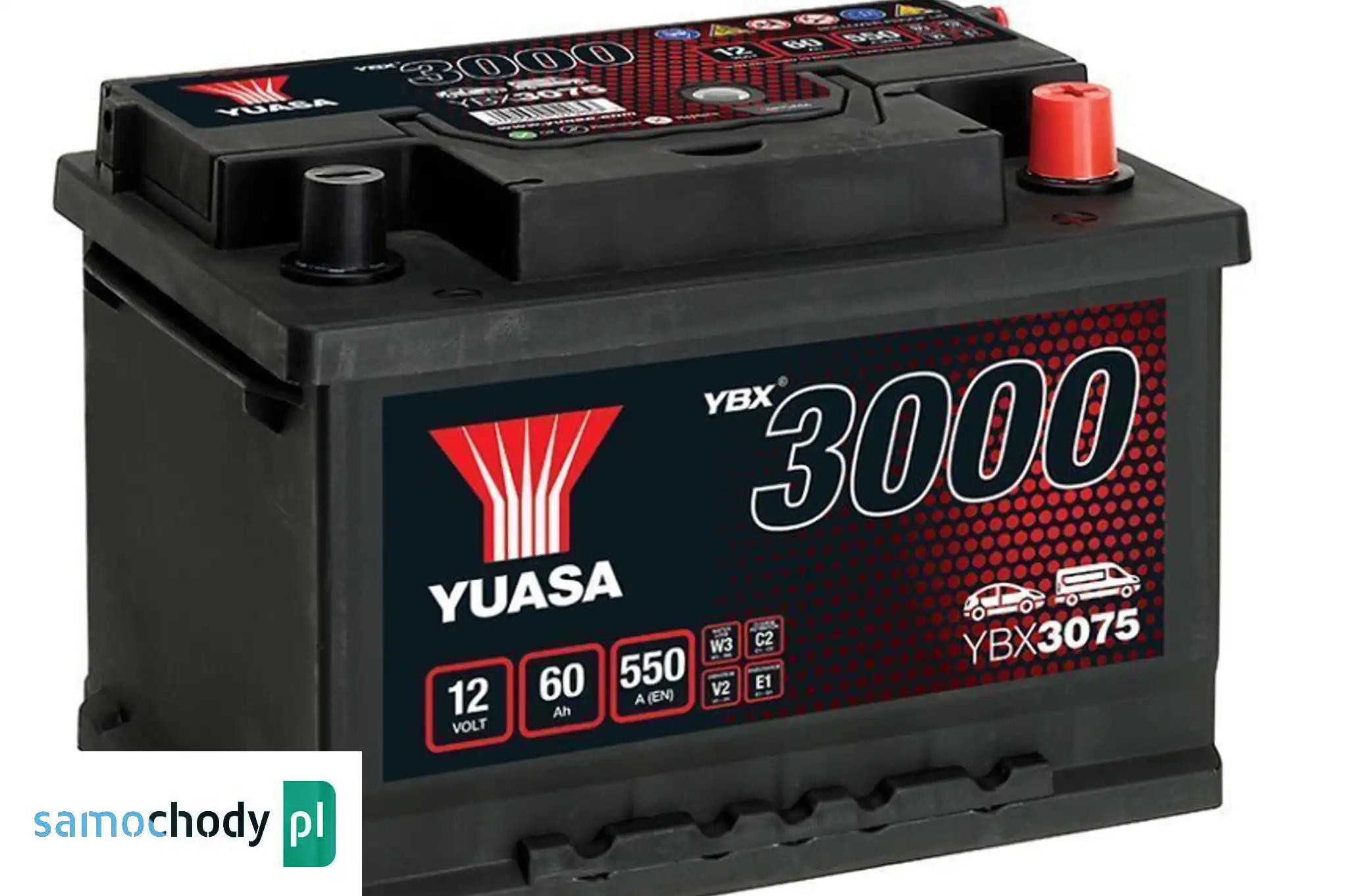 Akumulator Yuasa Standard 12V 60Ah 550A Prawy Plus