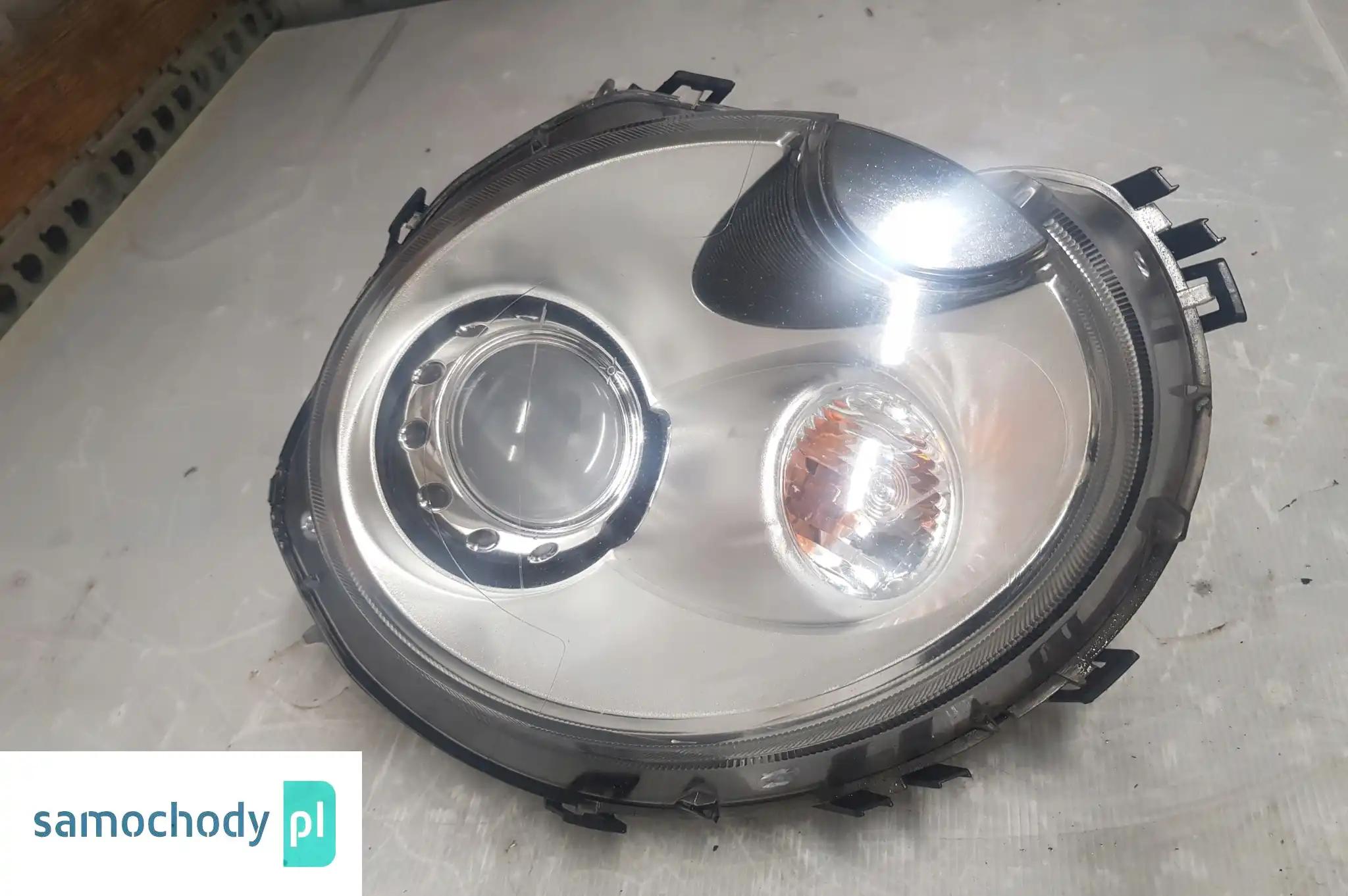 MINI R55 R56 R57 R58 LAMPA PRAWY PRZÓD XENON ZAŚLEPKA SPRYSKIWACZ UK