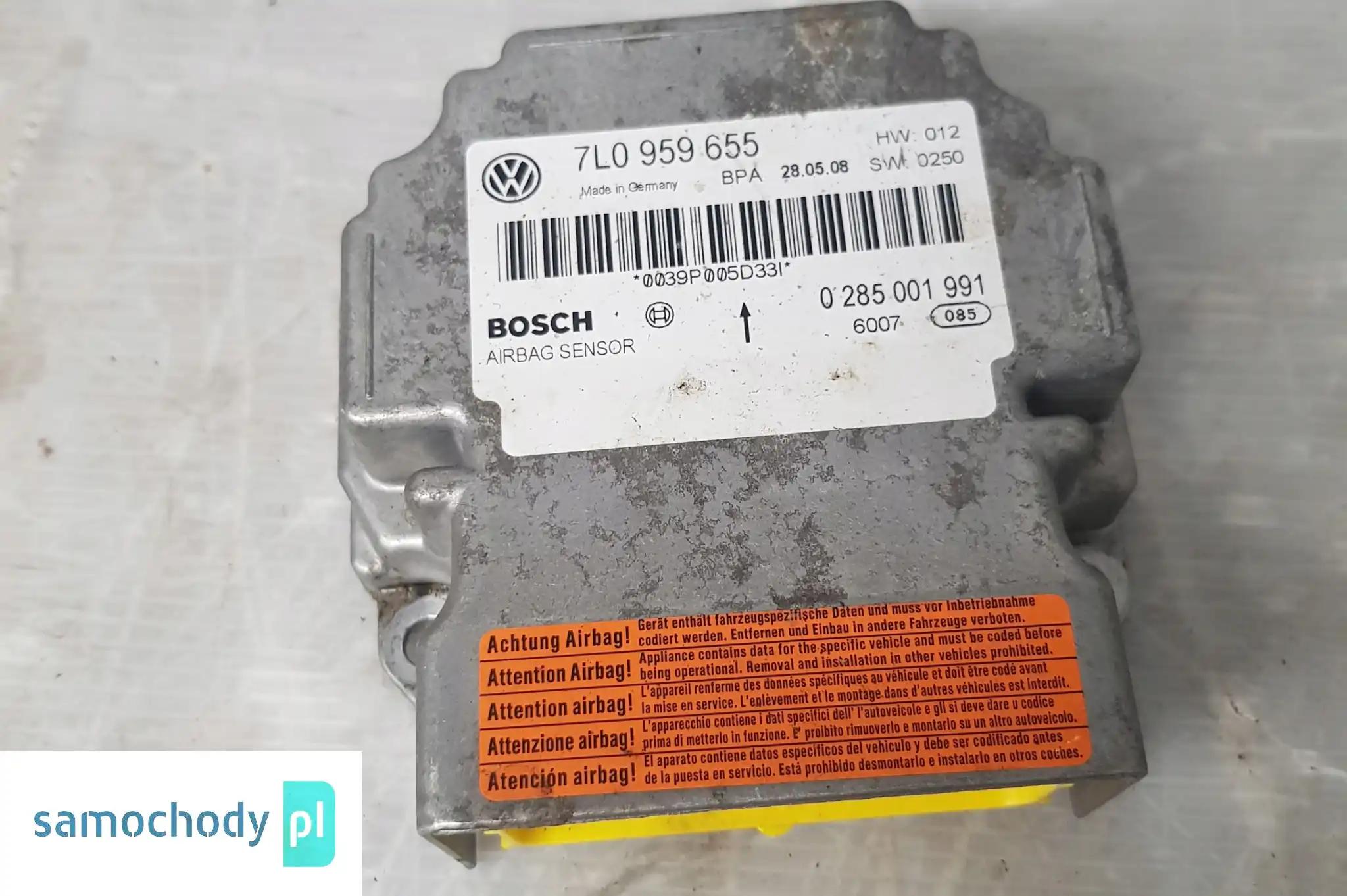 VW MODUŁ SENSOR STEROWNIK AIRBAG PODUSZEK POWIETRZNY 7L0959655