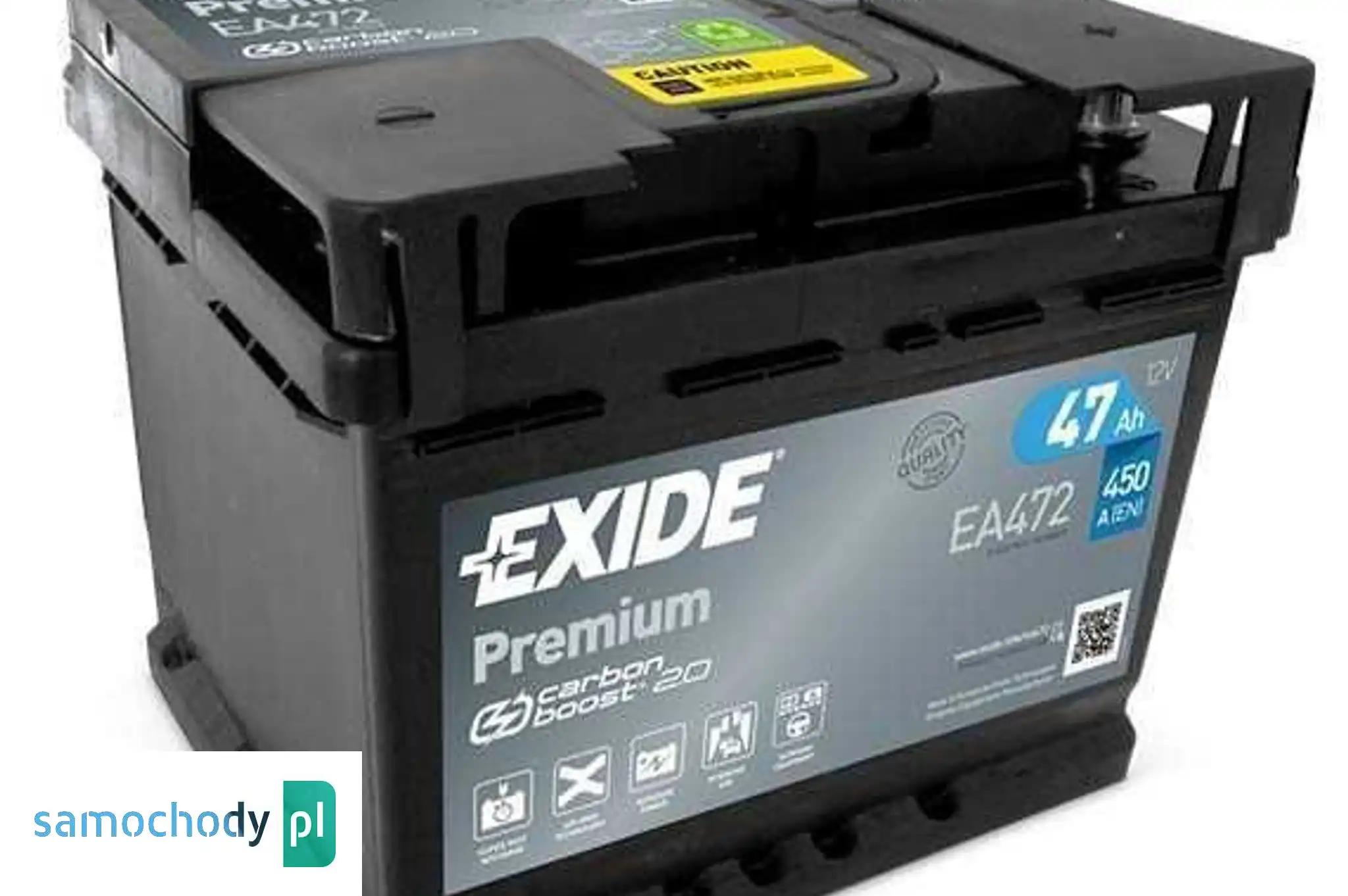 Akumulator Exide Premium 47Ah 450A PRAWY PLUS EA472