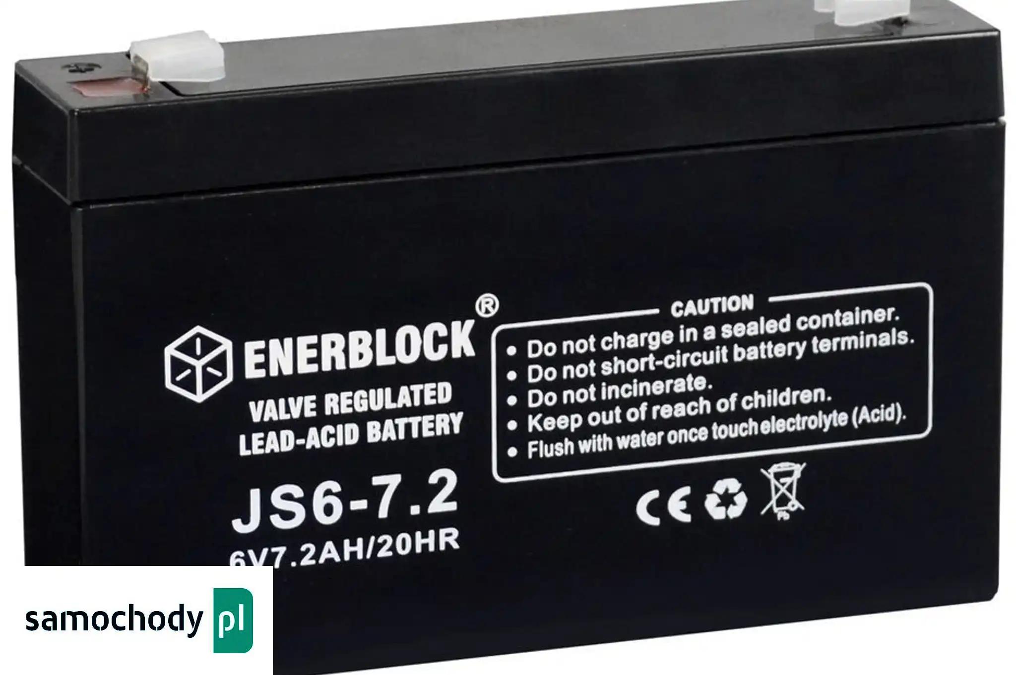 Akumulator ENERBLOCK AGM JS6-7.2 6V 7.2Ah