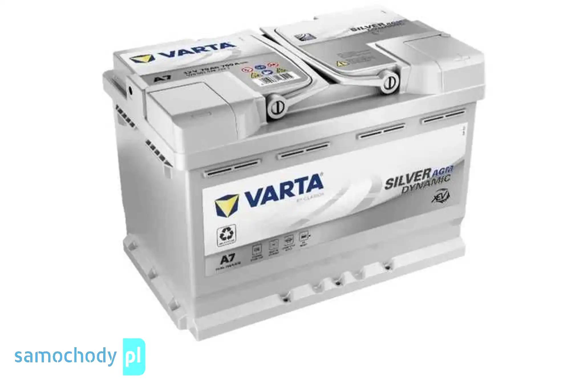 Akumulator VARTA AGM START&STOP A7 70Ah 760A (dawna E39)