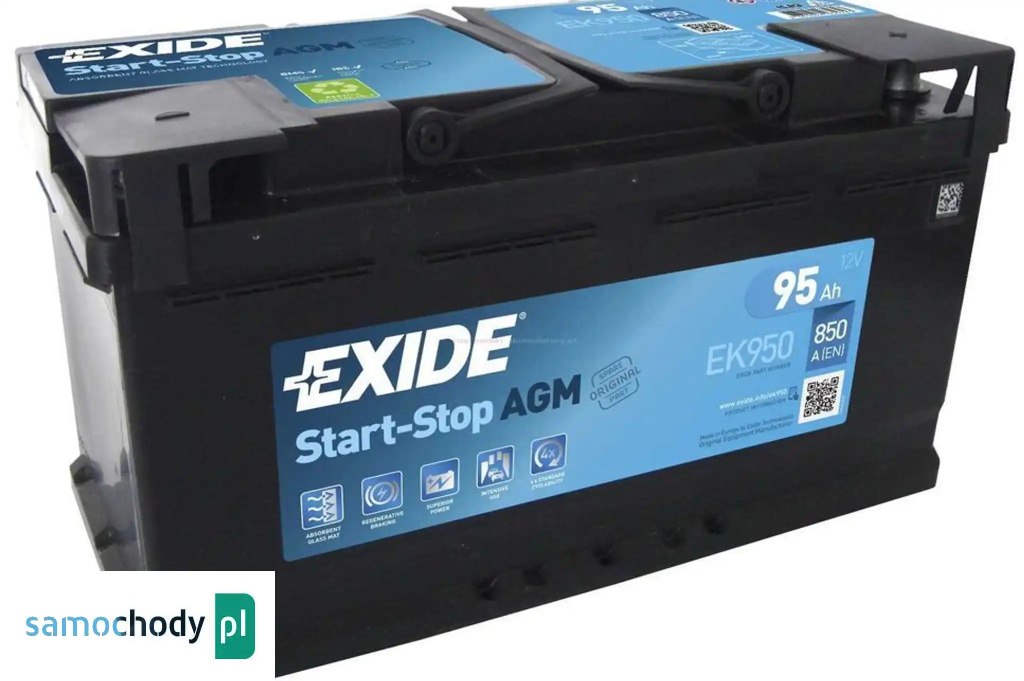 Akumulator EXIDE AGM START&STOP EK950 95Ah 850A EN