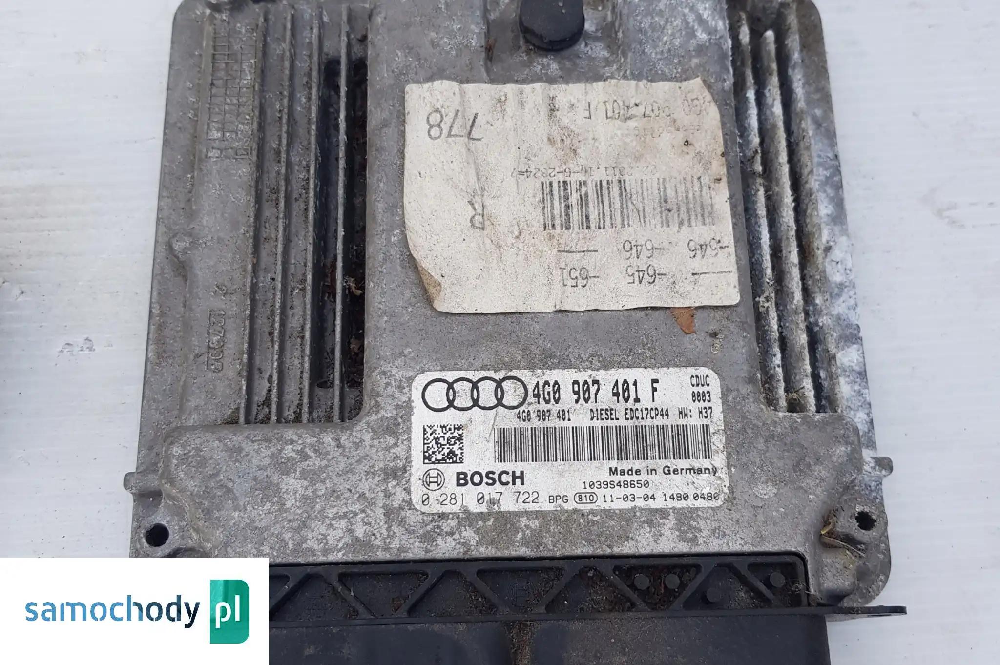 AUDI A6 C7 A7 A8 3.0 TDI CDU KOMPUTER STEROWNIK SILNIKA ECU 4G0907401F