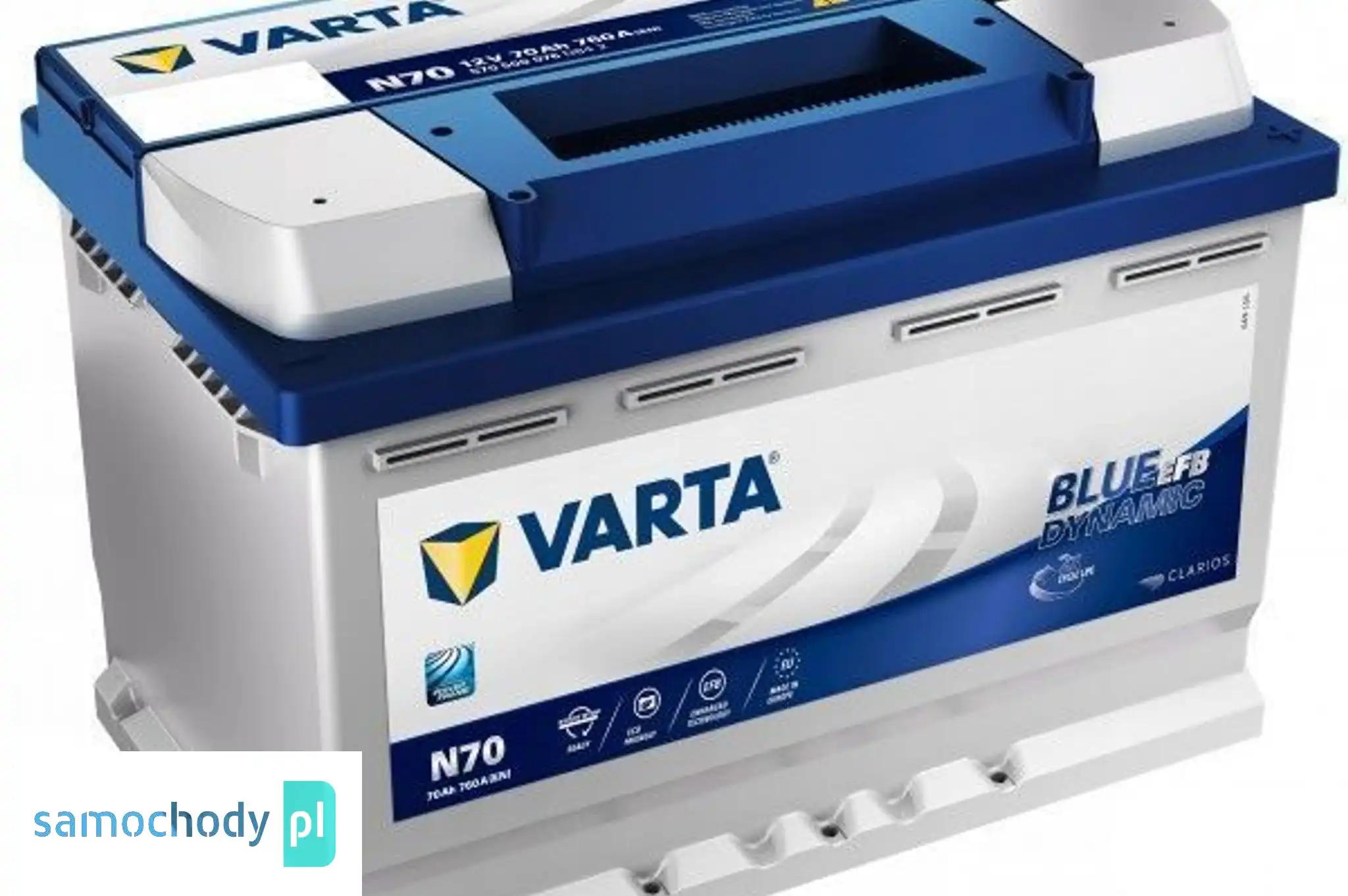 Akumulator Varta Blue Dynamic EFB START&STOP 70Ah 760A N70