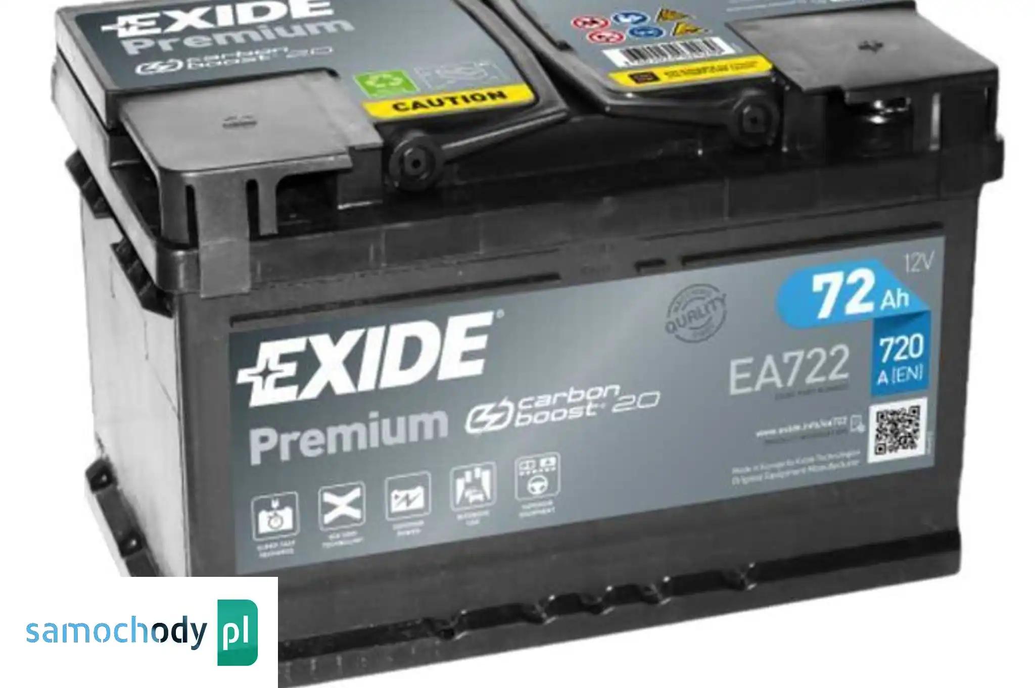 Akumulator Exide Premium 72Ah 720A PRAWY PLUS
