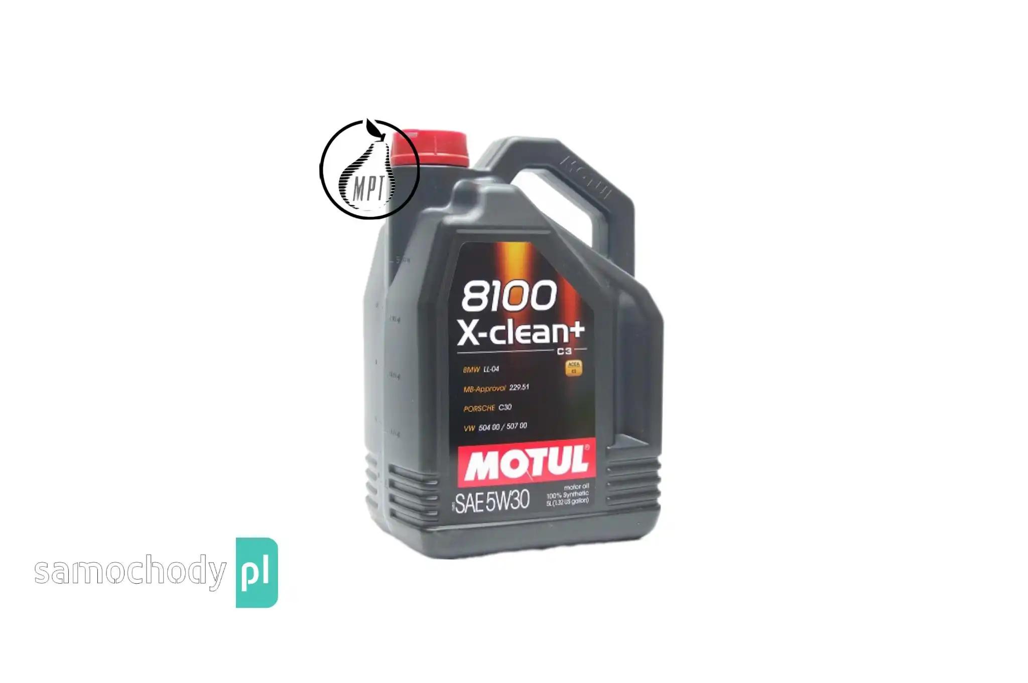 Olej 5W30 Motul 8100 X-Clean+ 5l 504.00 507.00 LL04 Rybnik MPT Gruszka