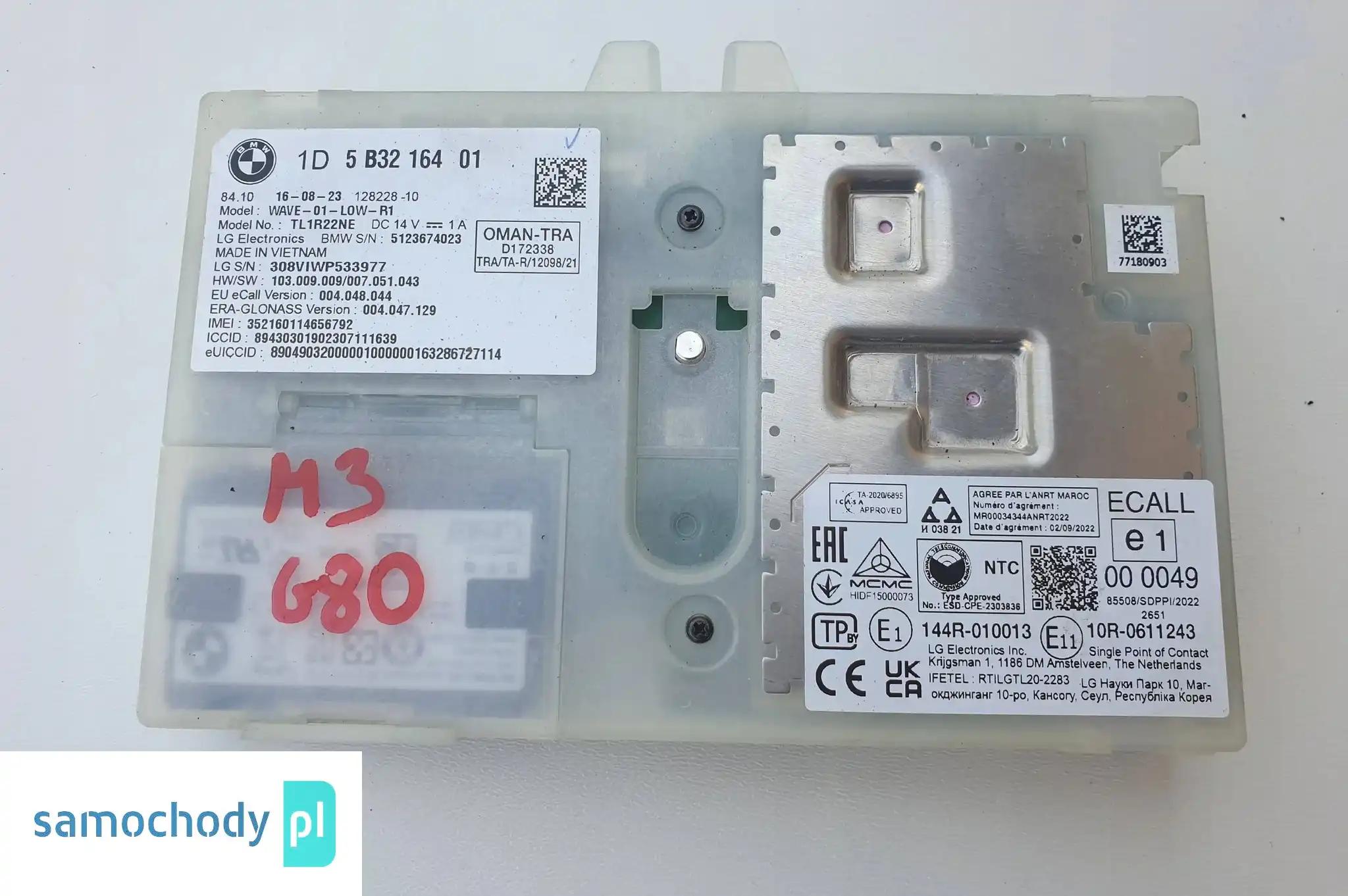 BMW G20 G80 G81 MODUŁ STEROWNIK BLUETOOTH 5B32164