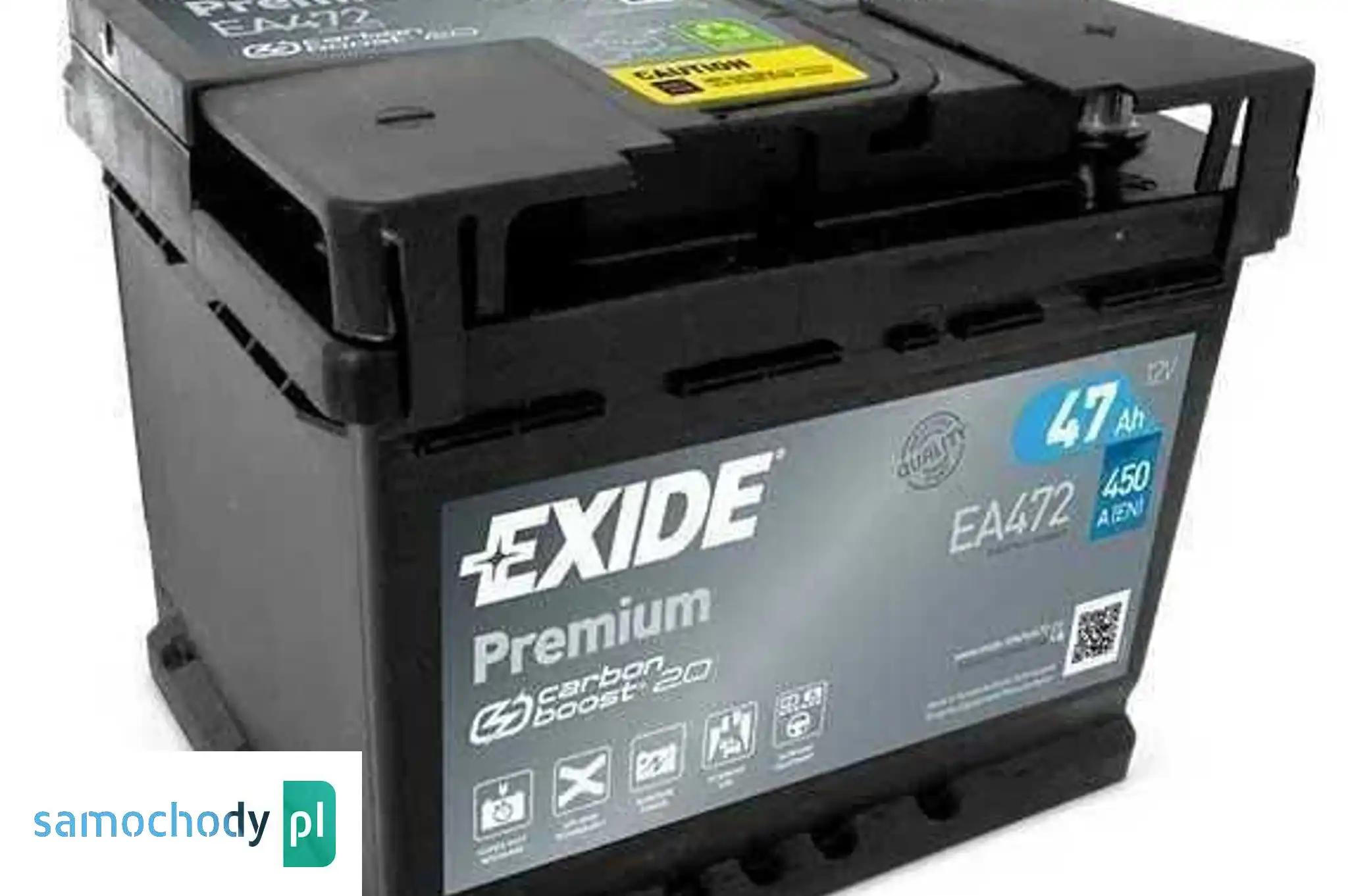 Akumulator Exide Premium 47Ah 450A PRAWY PLUS EA472