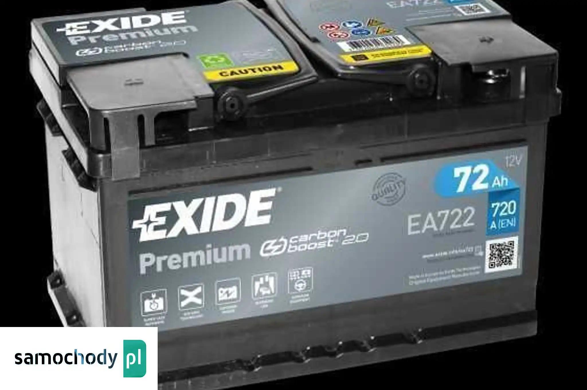 Akumulator Exide Premium 72Ah 720A PRAWY PLUS EA722