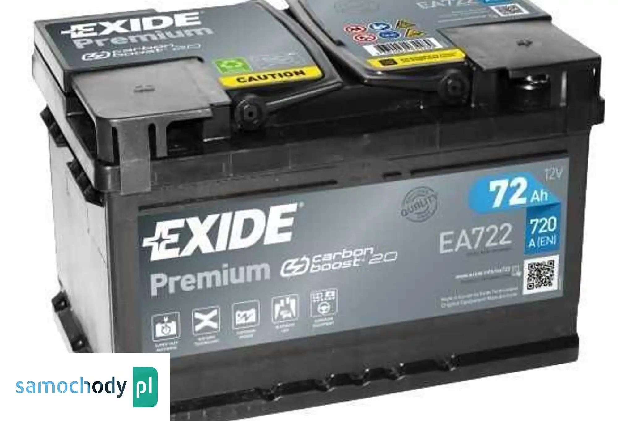 Akumulator Exide Premium 72Ah 720A PRAWY PLUS