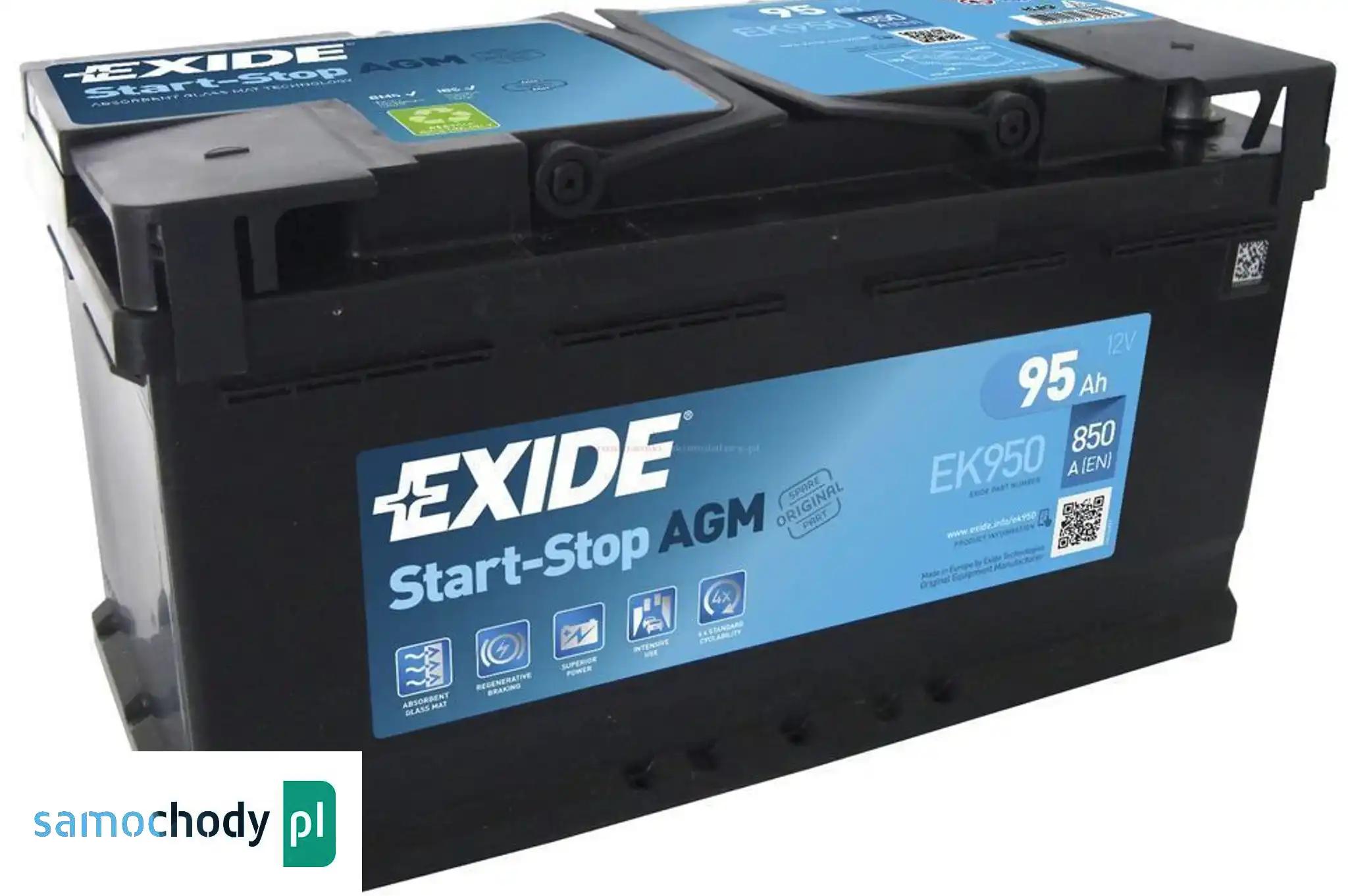 Akumulator EXIDE AGM START&STOP EK950 95Ah 850A EN