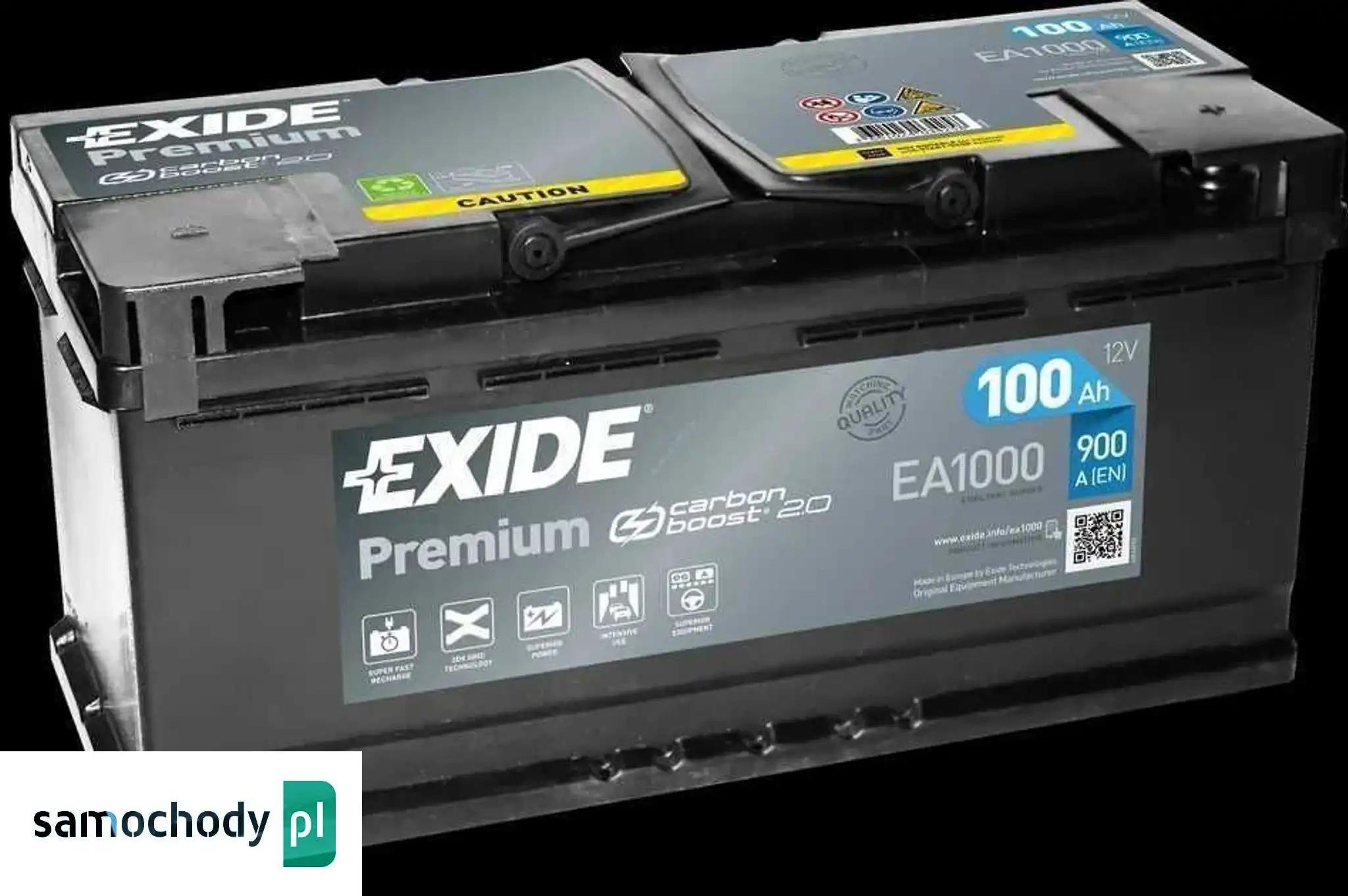 Akumulator Exide Premium 100Ah 900A EN PRAWY PLUS EA1000