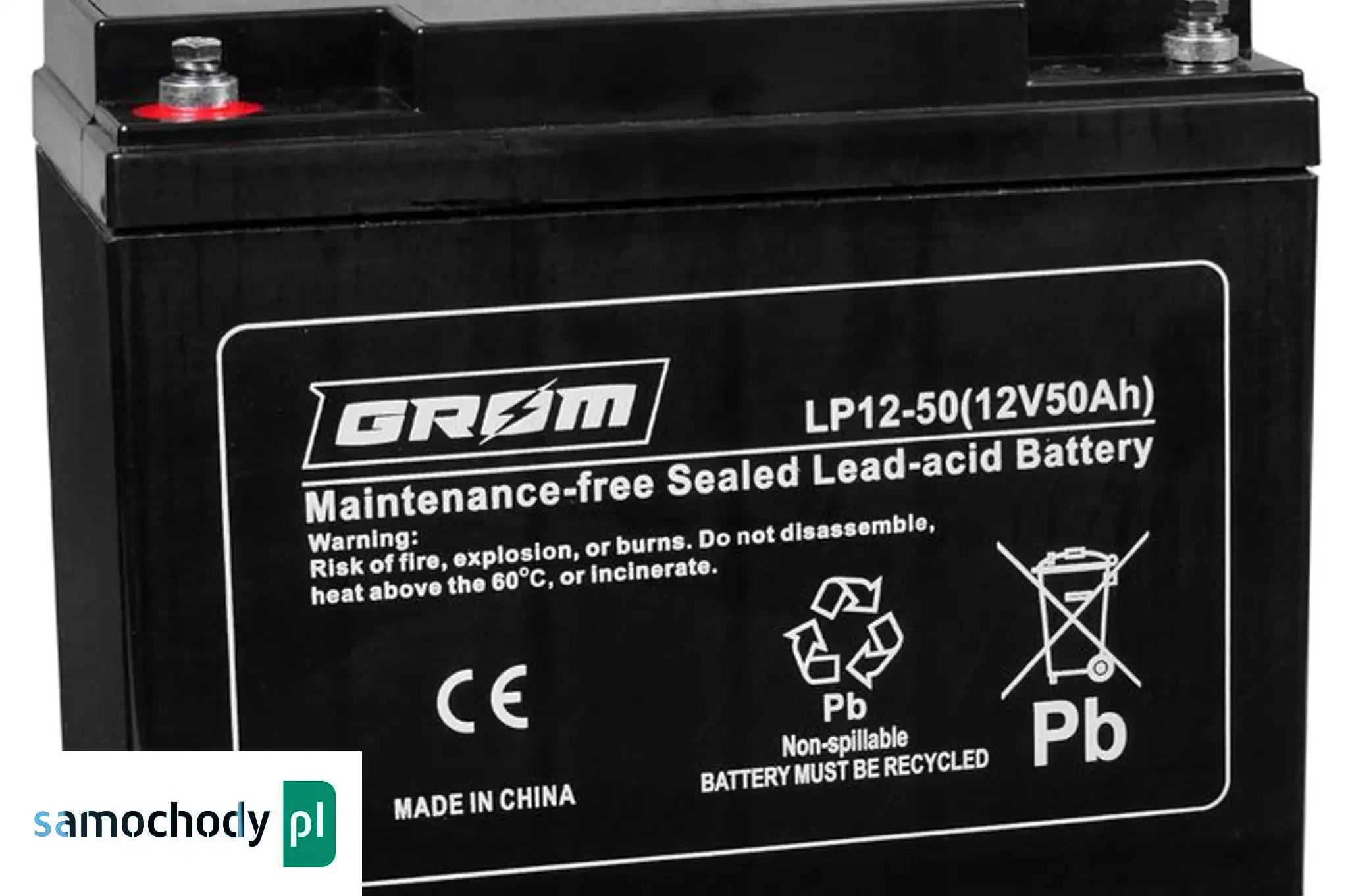 Akumulator żelowy GROM 12V 50Ah LP12-50