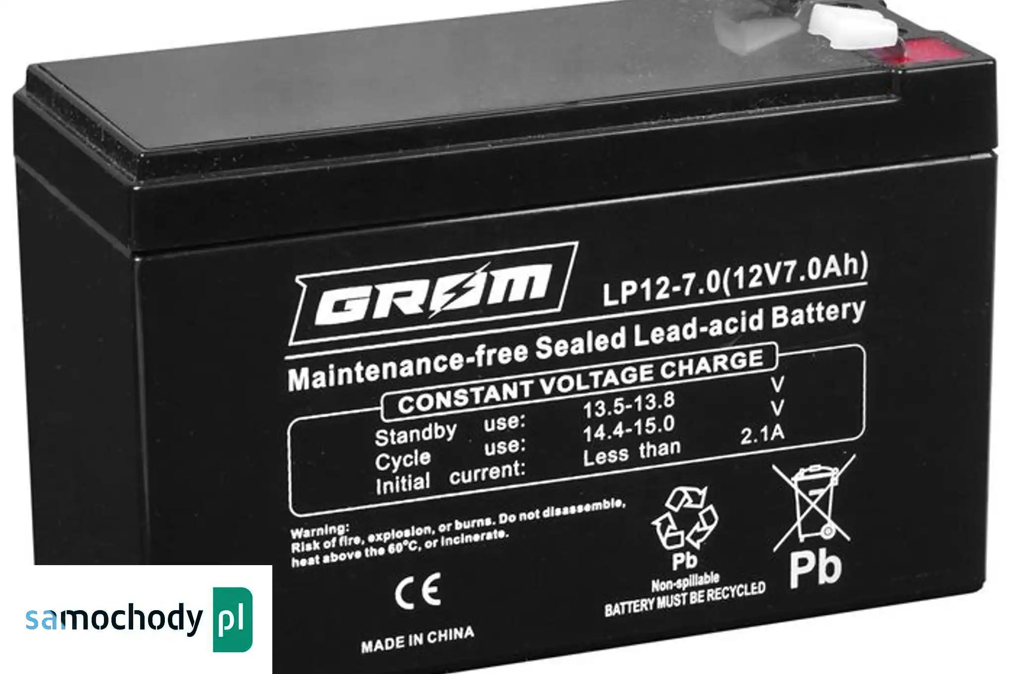 Akumulator żelowy GROM 12V 7Ah LP12-7.0