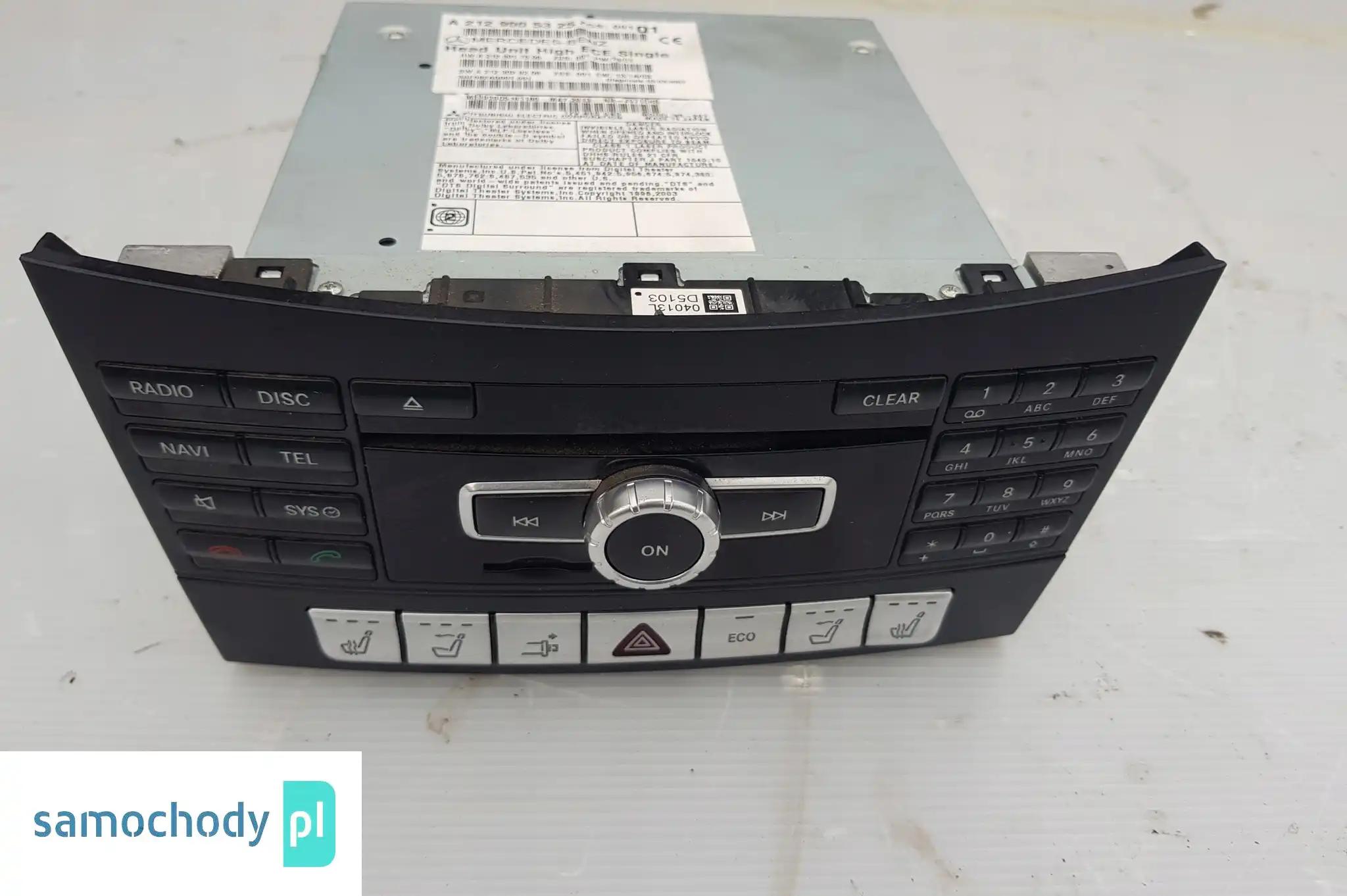 MERCEDES E KLASA W212 RADIO CD NAWIGACJA A2129005325 W207