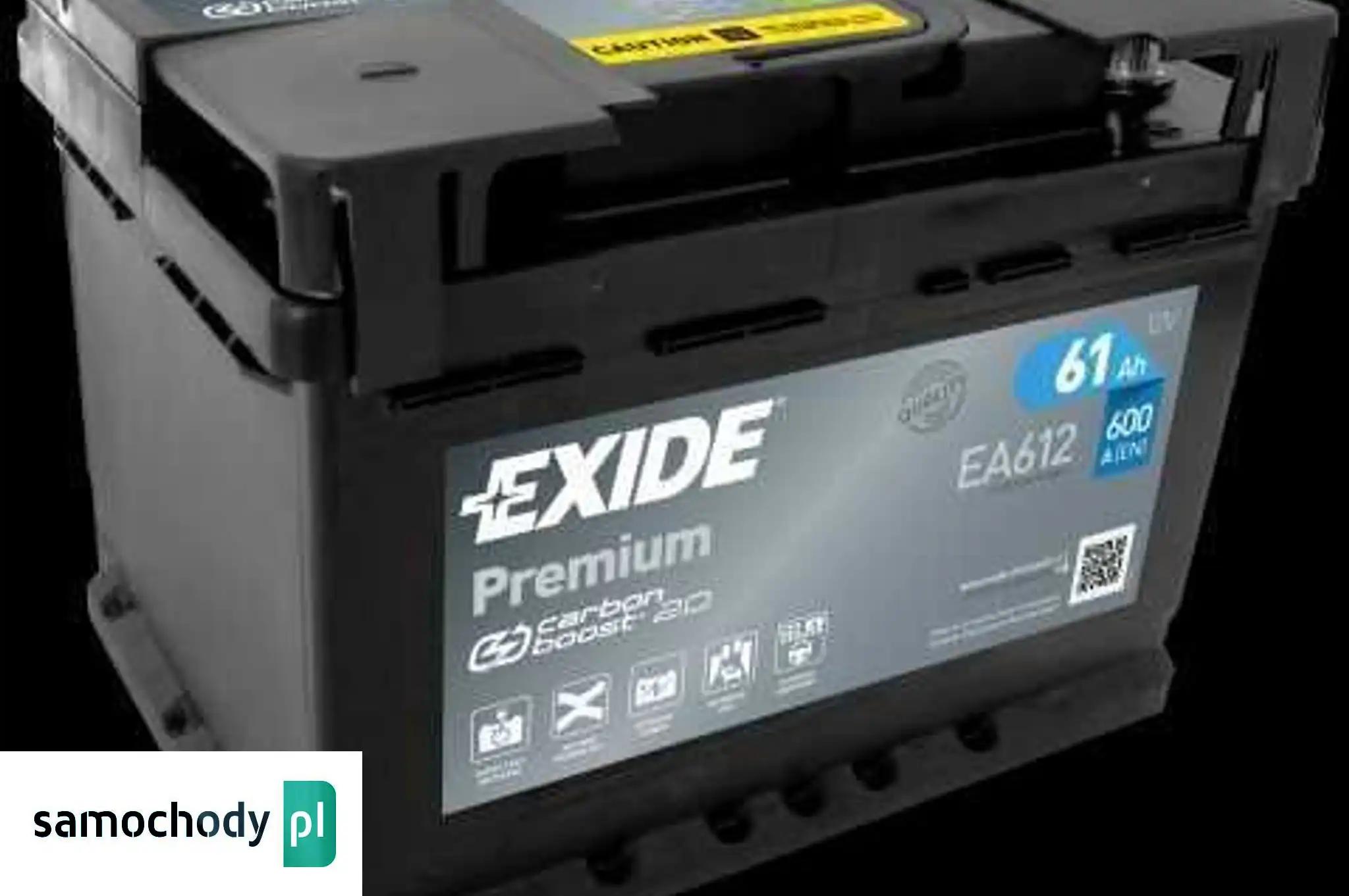 Akumulator Exide Premium 61Ah 600A PRAWY PLUS EA612