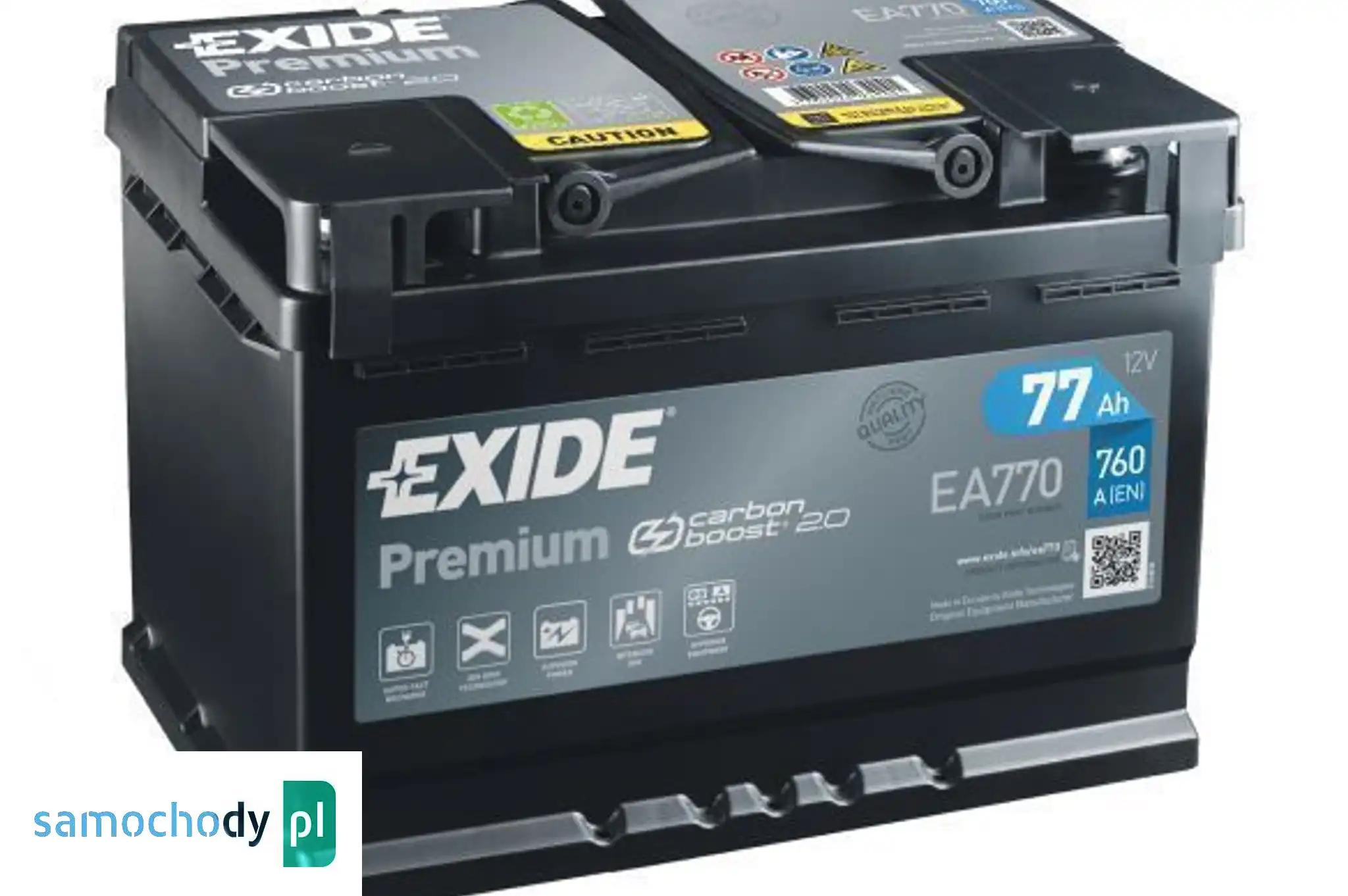 Akumulator Exide Premium 77Ah 760A PRAWY PLUS EA770