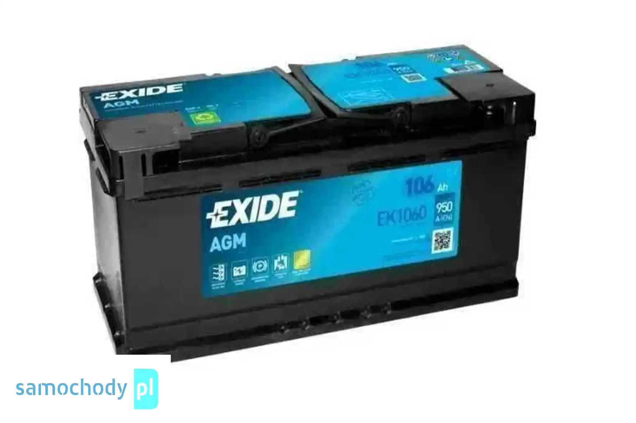 Akumulator EXIDE AGM EK1060 START&STOP 950A 106Ah