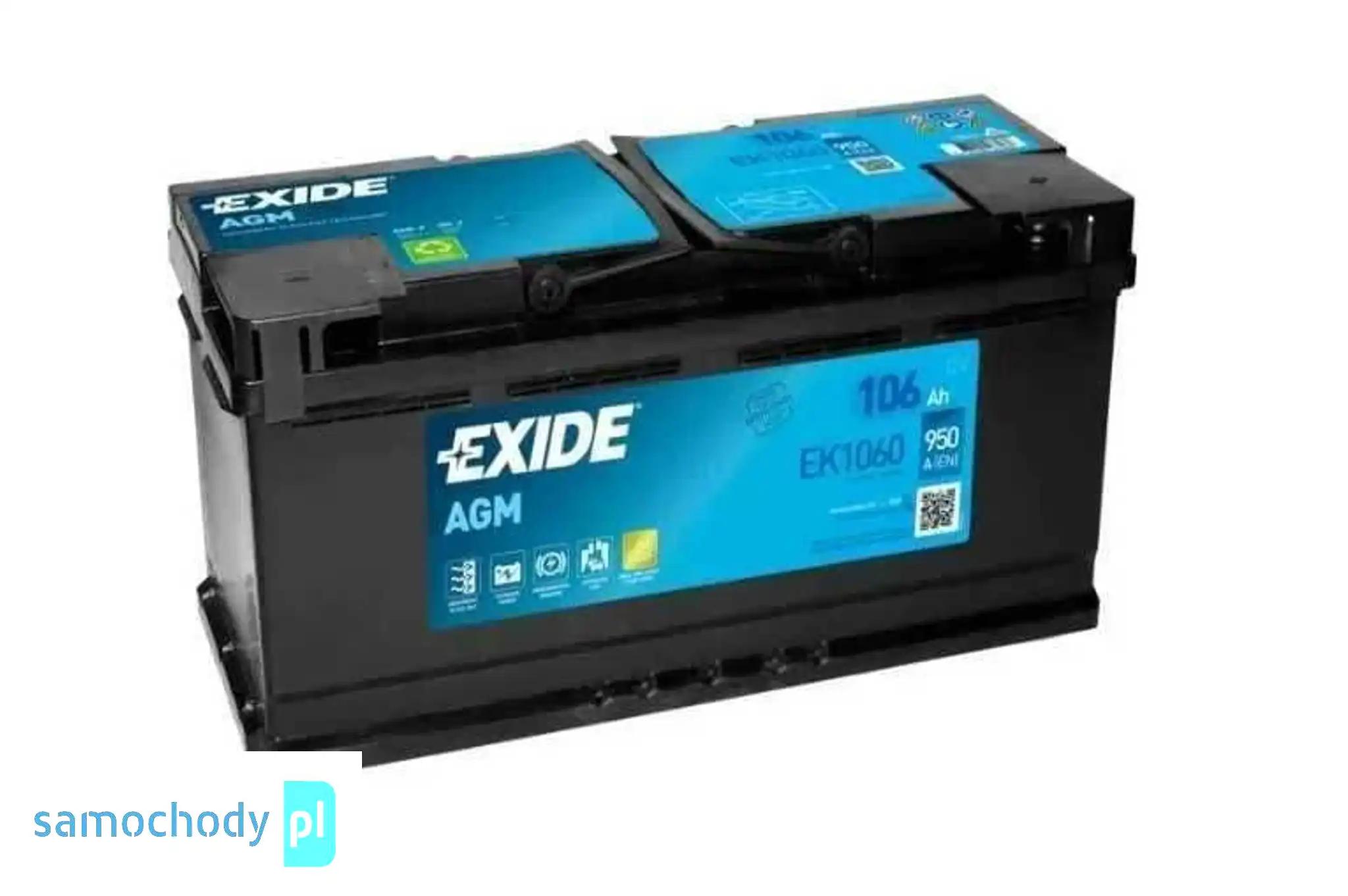 Akumulator EXIDE AGM EK1060 START&STOP 950A 106Ah