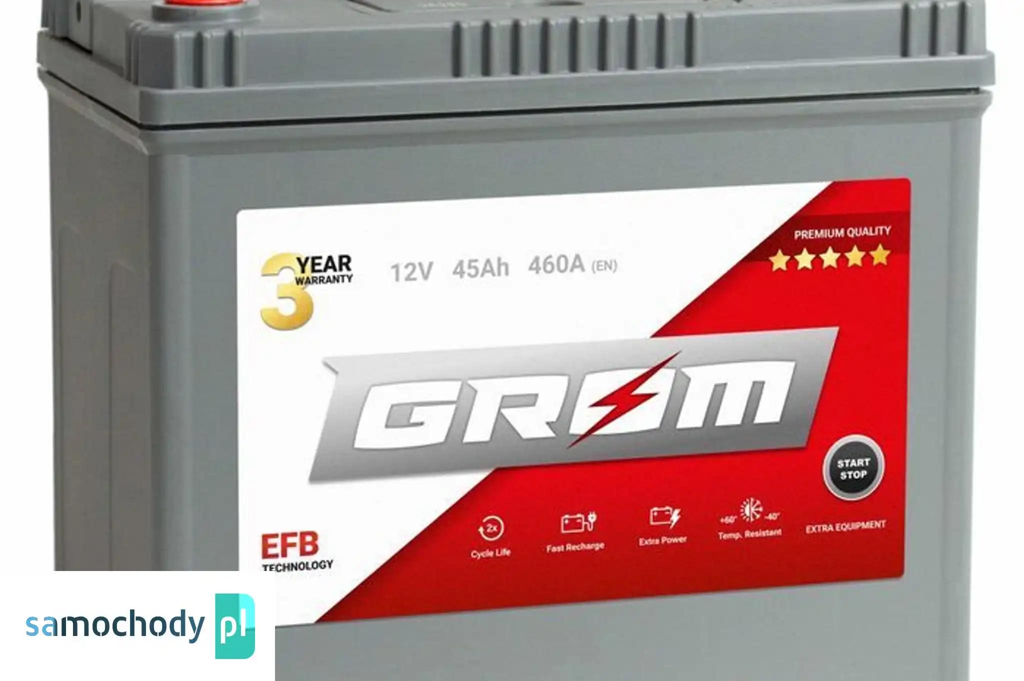 Akumulator GROM EFB START&STOP 45Ah 460A Japan Lewy Plus DTR