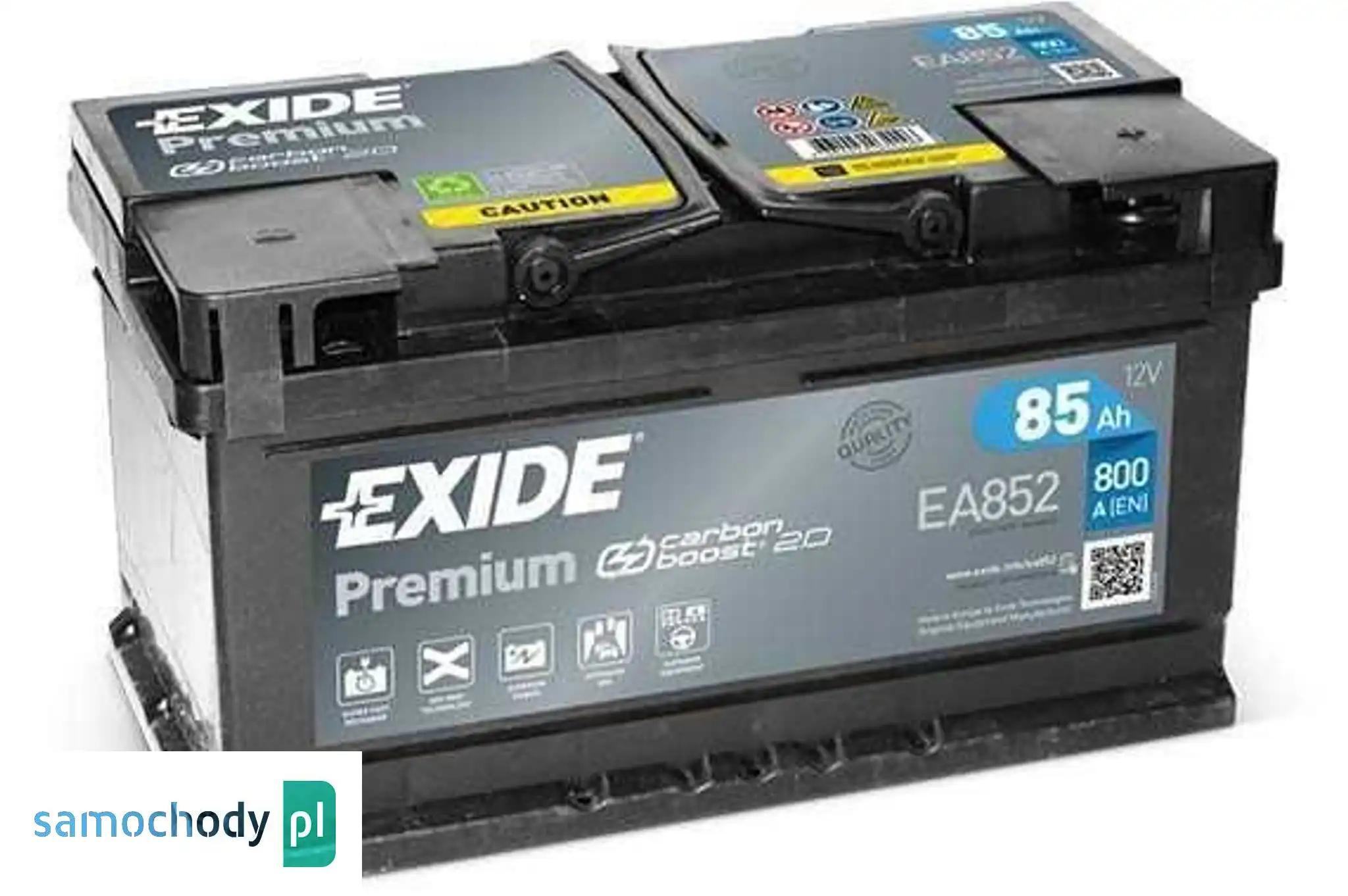 Akumulator Exide Premium 85Ah 800A PRAWY PLUS