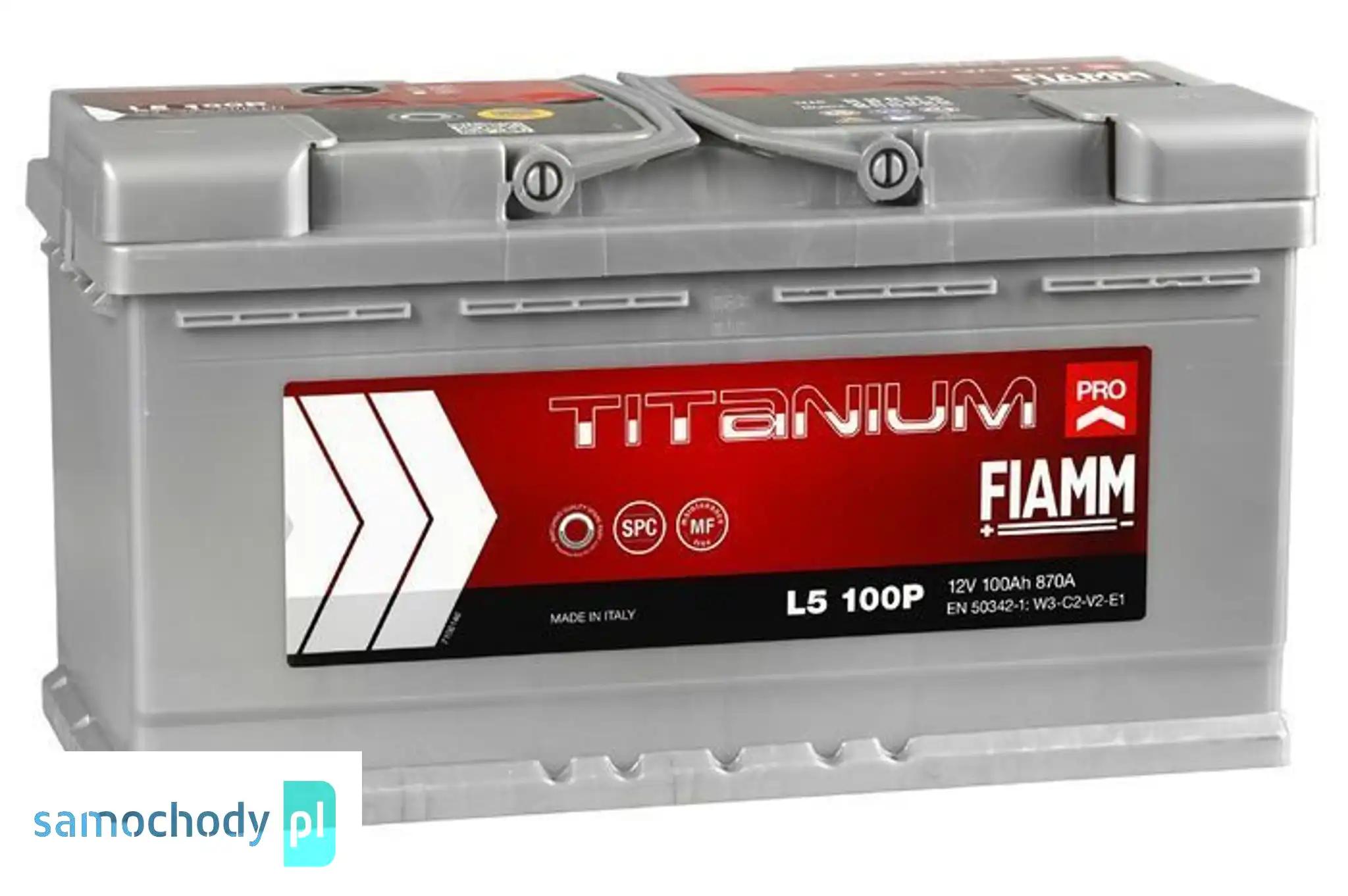 Akumulator FIAMM TITANIUM PRO 12V 100Ah 870A Prawy Plus