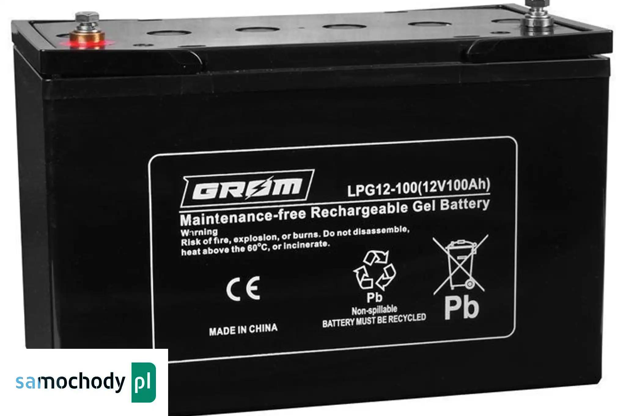 Akumulator żelowy GROM 12V 100Ah LPG12-100