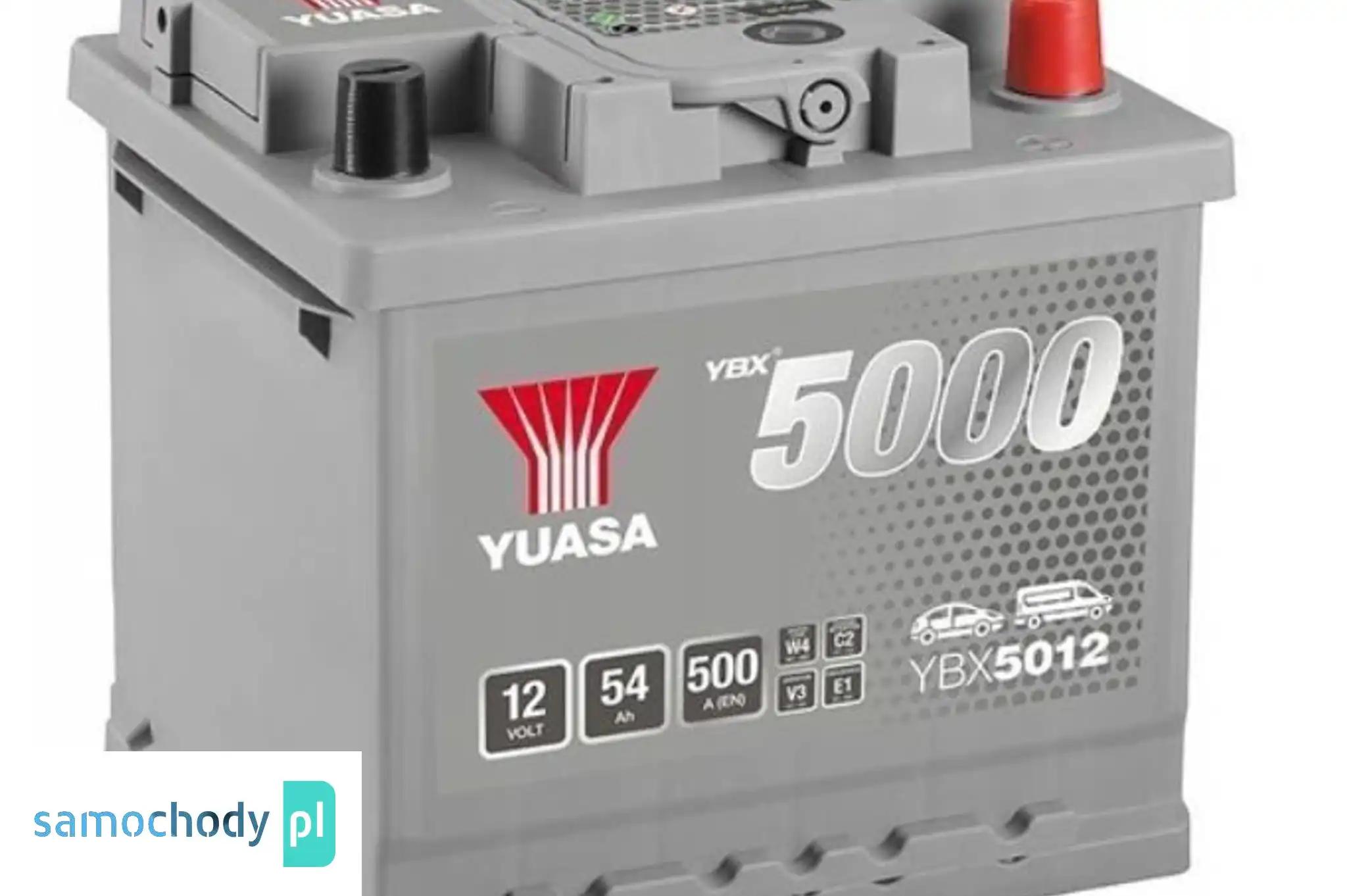 Akumulator Yuasa Silver 12V 54Ah 500A Prawy Plus YBX5012