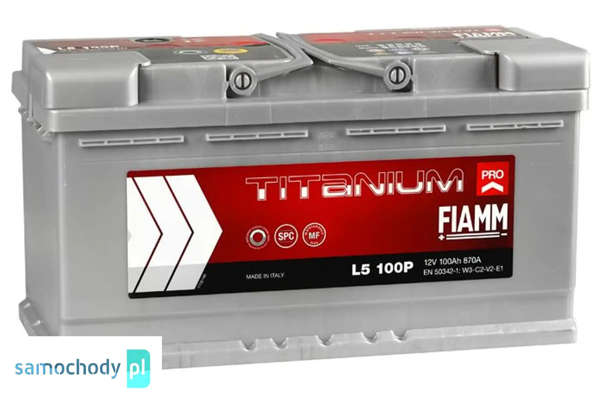 Akumulator FIAMM TITANIUM PRO 12V 100Ah 870A Prawy Plus