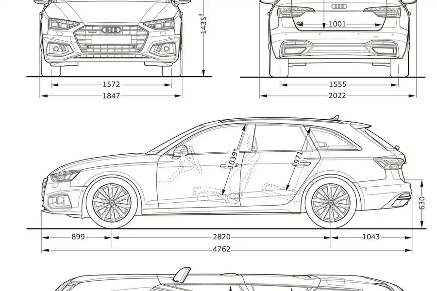Audi A4 wymiary