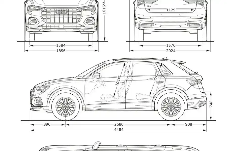 audi q3 wymiary