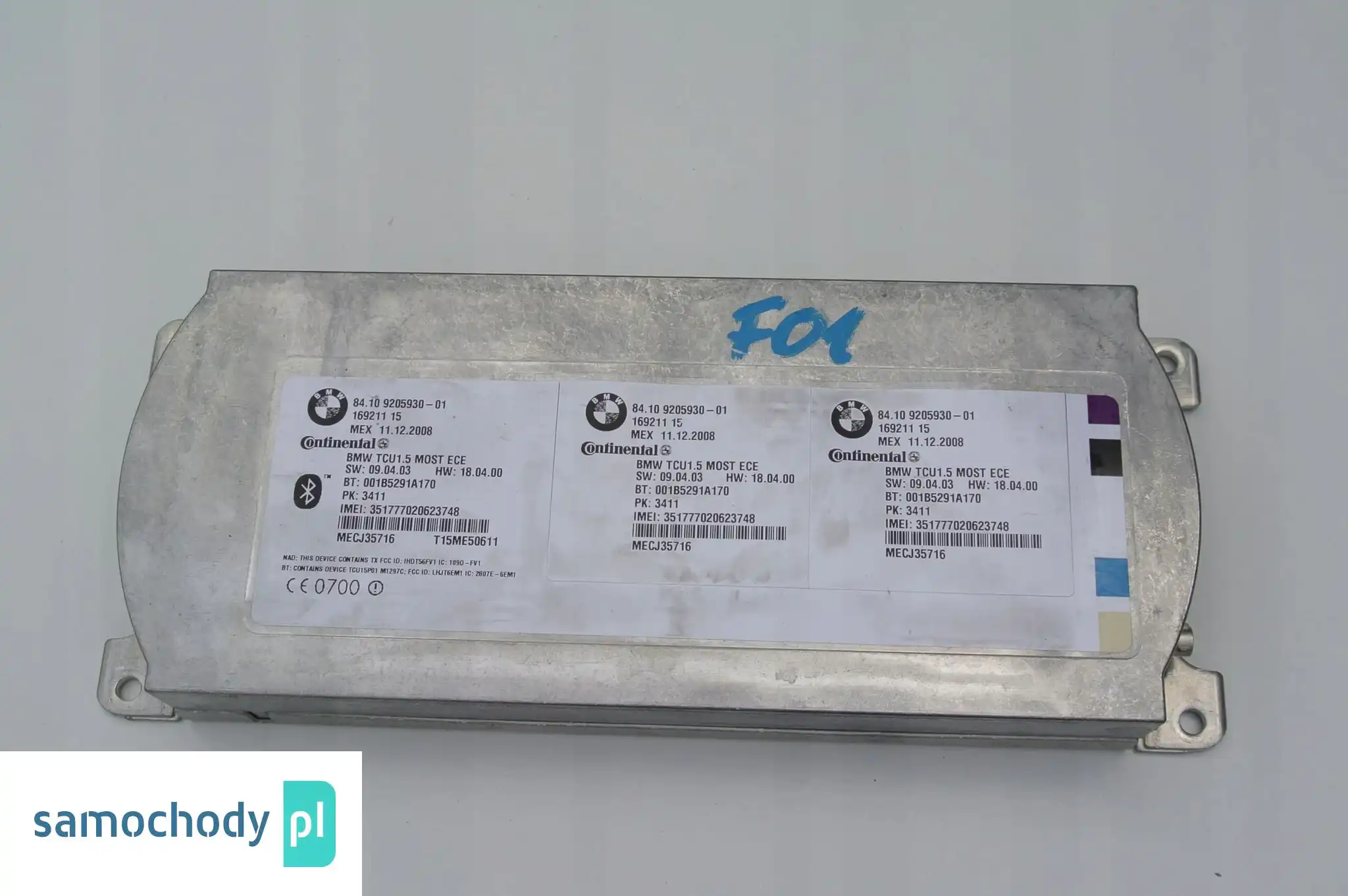 BMW E60 E90 E91 E92 MODUŁ BLUETOOTH 9205930