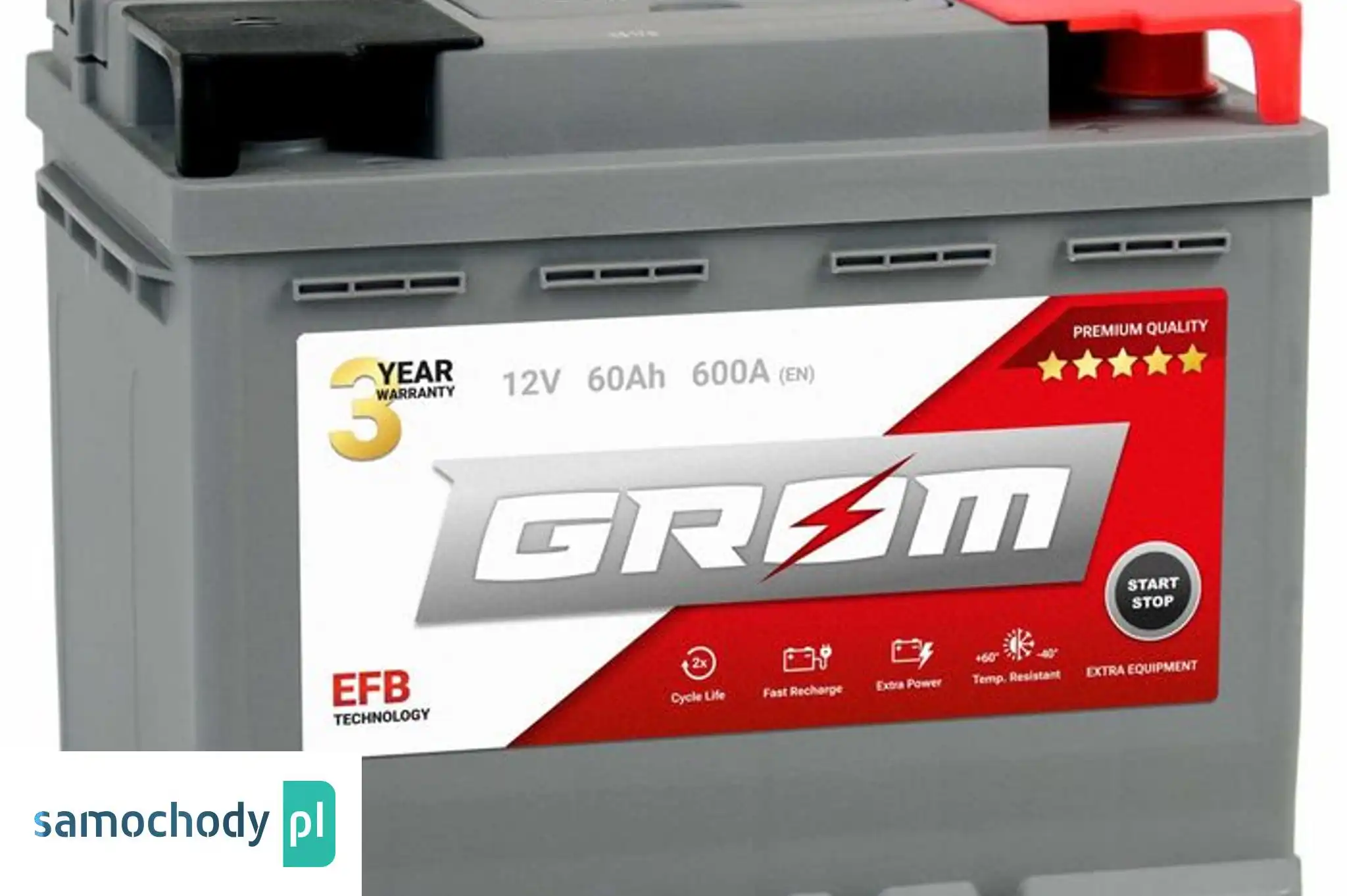 Akumulator GROM EFB START&STOP 60Ah 600A Prawy Plus DTR