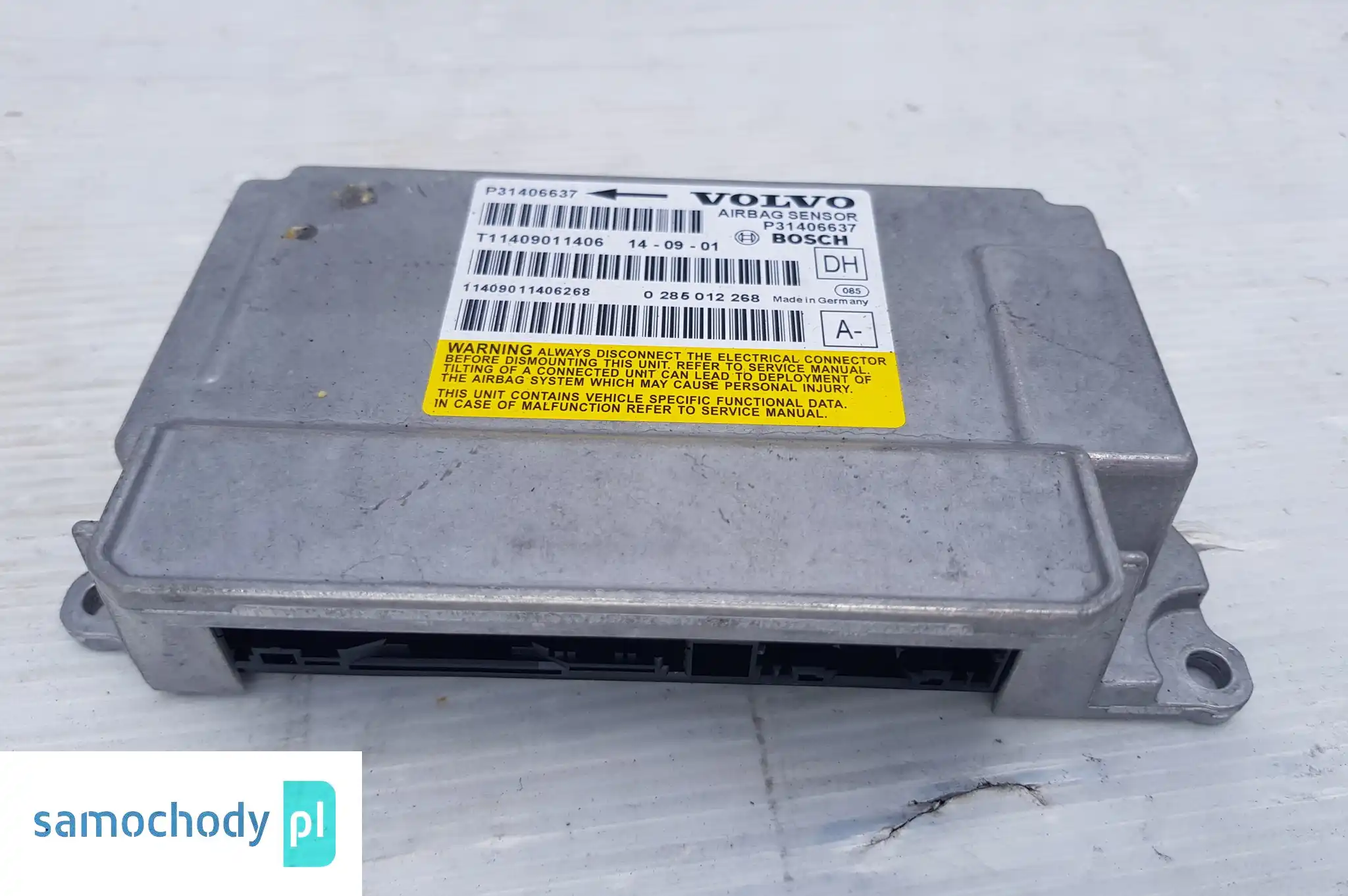 VOLVO V60 II S60 LIFT 2.0D SENSOR PODUSZEK AIR BAG 31406637