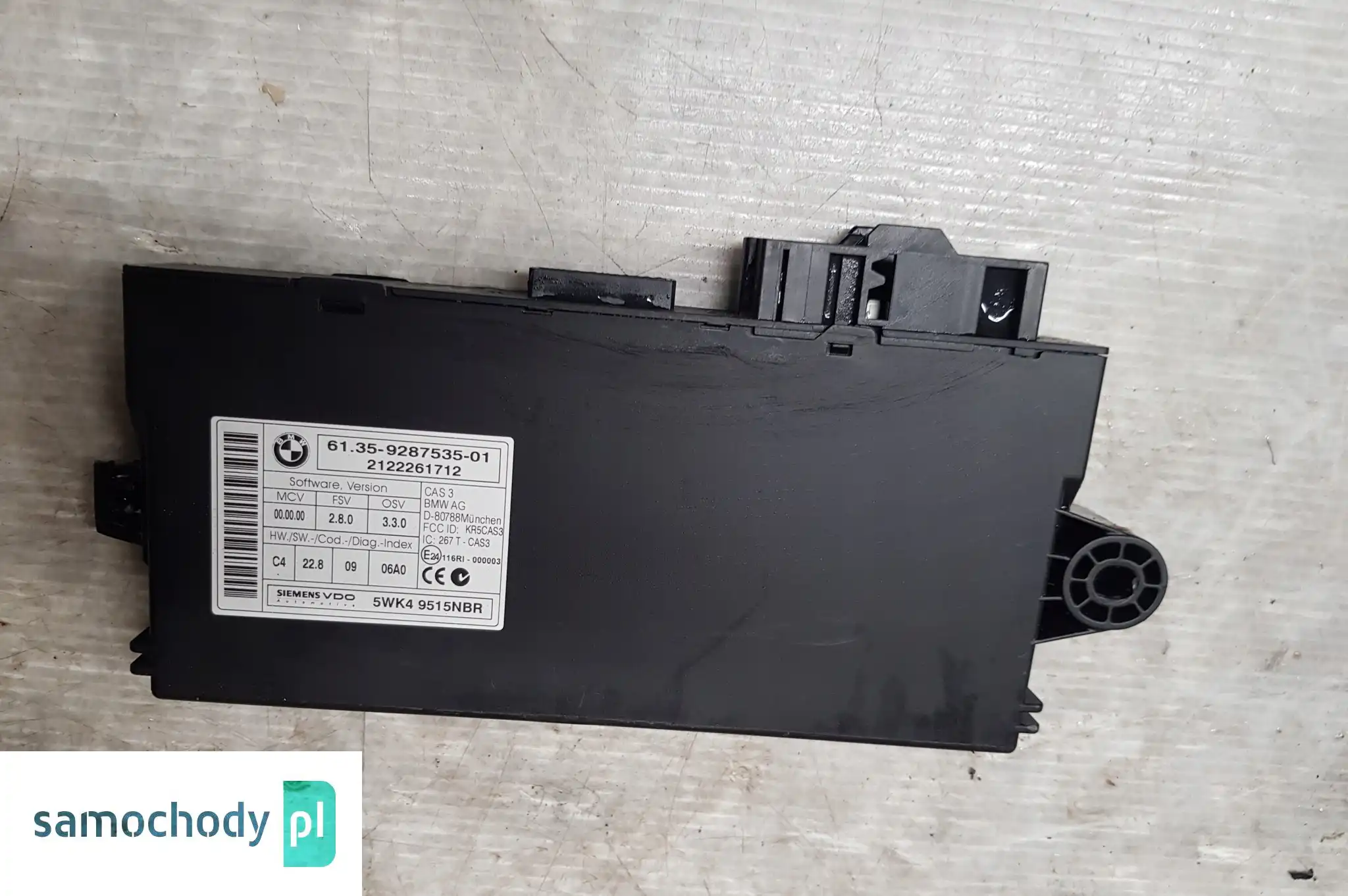 BMW E81 E82 E87 E90 STEROWNIK MODUŁ KOMFORTU CAS 9287535-01