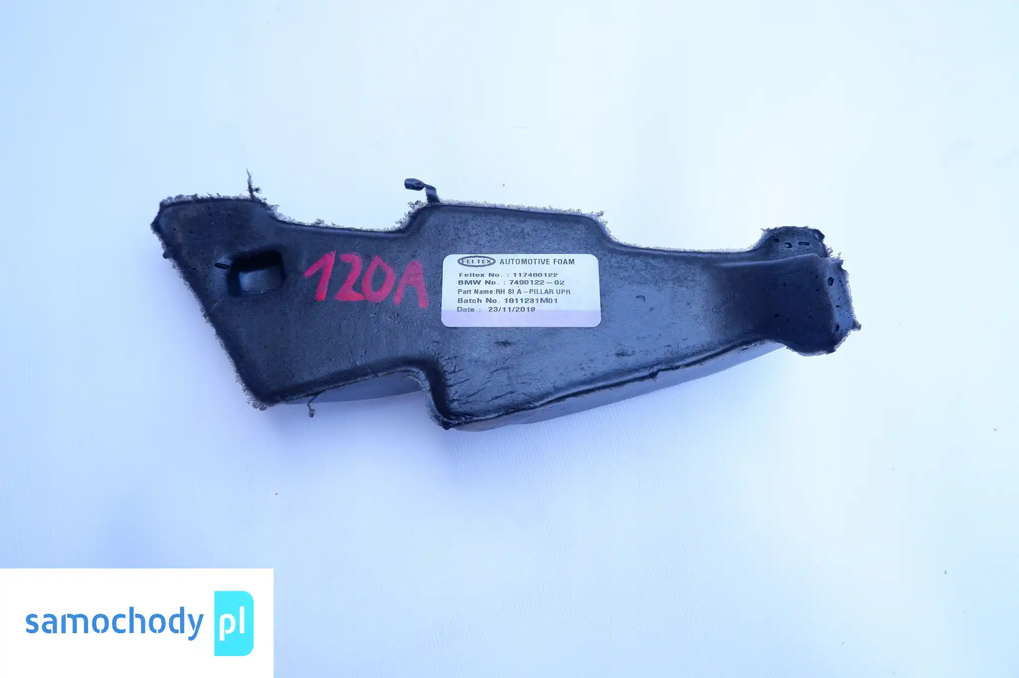 BMW G01 G02 IZOLACJA DŹWIĘKOWA SŁUPKA A 7490122