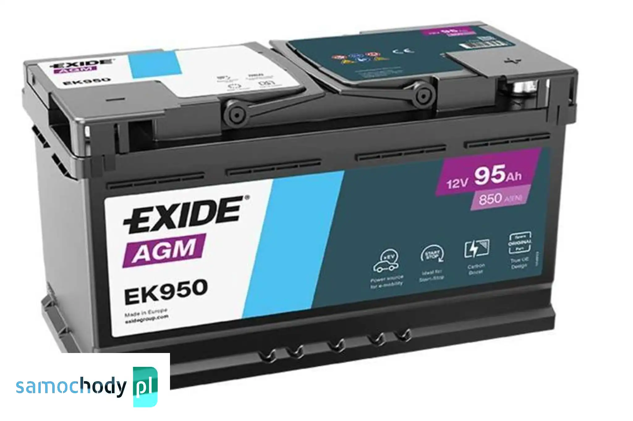 Akumulator EXIDE AGM START&STOP EK950 95Ah 850A EN