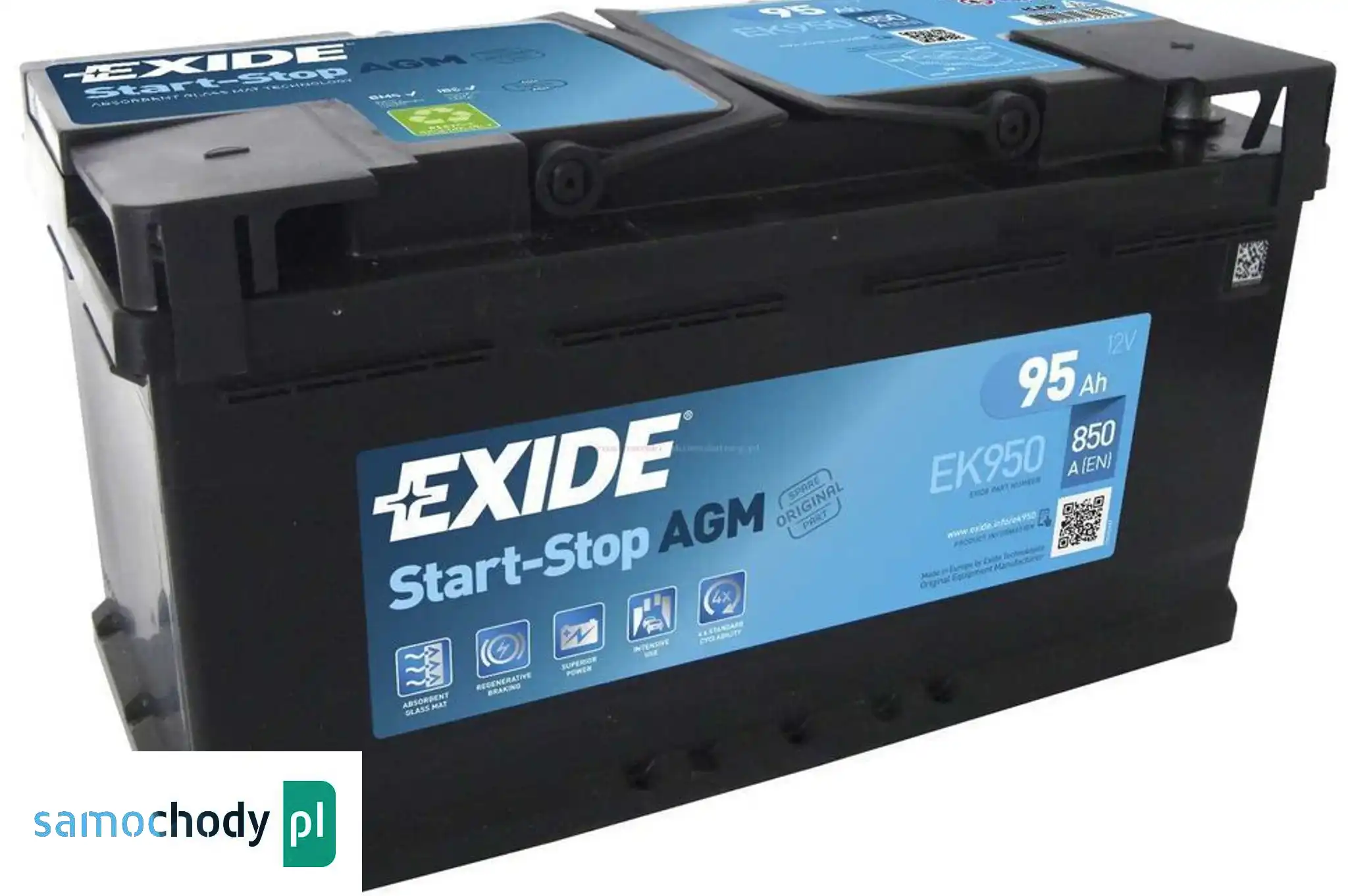Akumulator EXIDE AGM START&STOP EK950 95Ah 850A EN